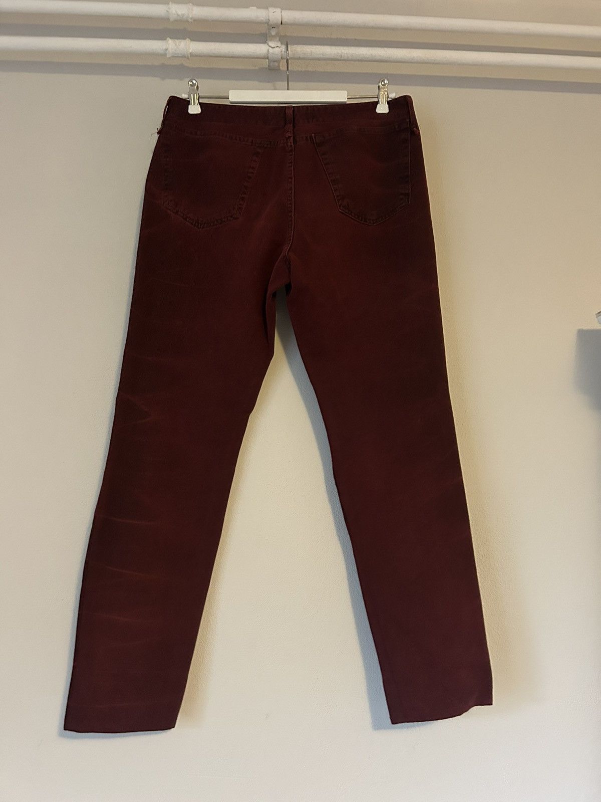 Just Cavalli Just Cavalli Distressed Burgundy Jeans Size US 32 / EU 48 - 7 Thumbnail