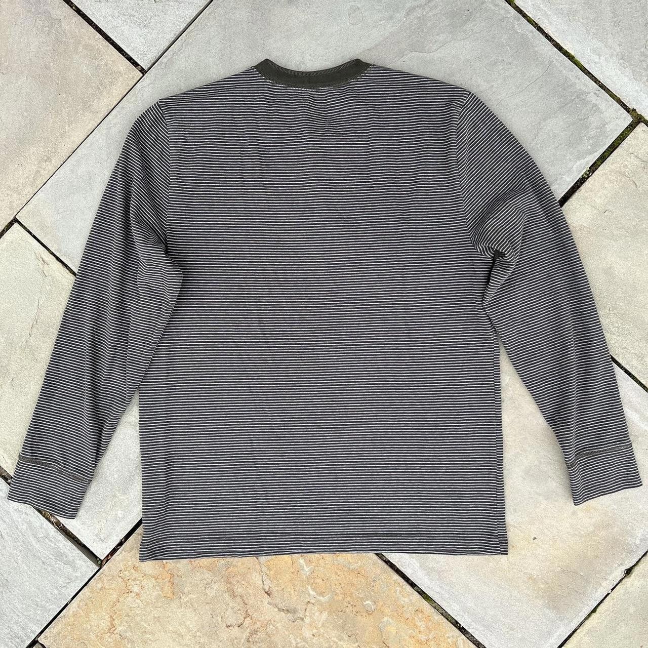 St. Johns Bay Olive + Grey Micro Stripe Henley Size US L / EU 52-54 / 3 - 2 Thumbnail