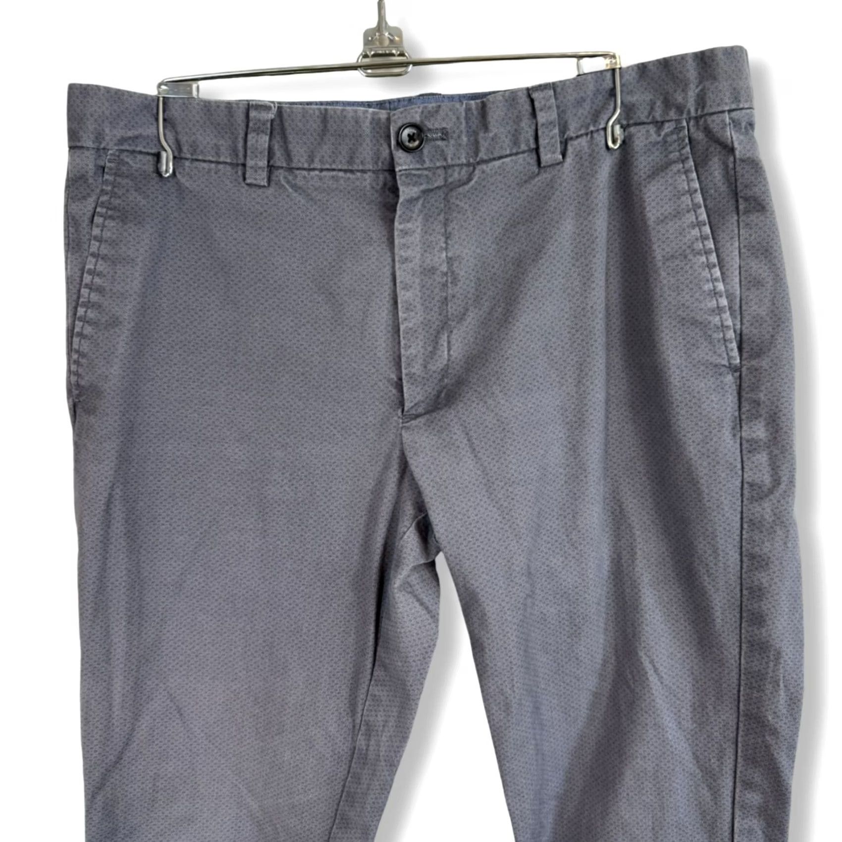 Banana Republic Banana Republic Mens Dress Pants Grey Black Dots Cotton Blend 34x32 Straight Flat Front Pockets Dress Pants Mens Regular Size Type Regular Size US 34 / EU 50 - 3 Thumbnail