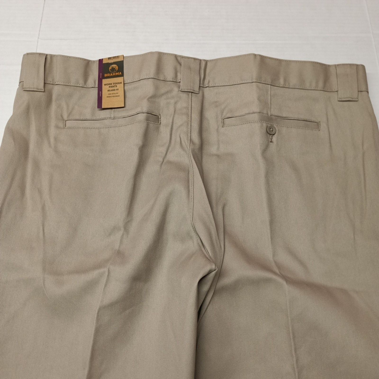 Other Brahma Men's Work Tough Pants Size 44x30 Sandy Taupe Relaxed Size US 44 / EU 60 - 8 Thumbnail