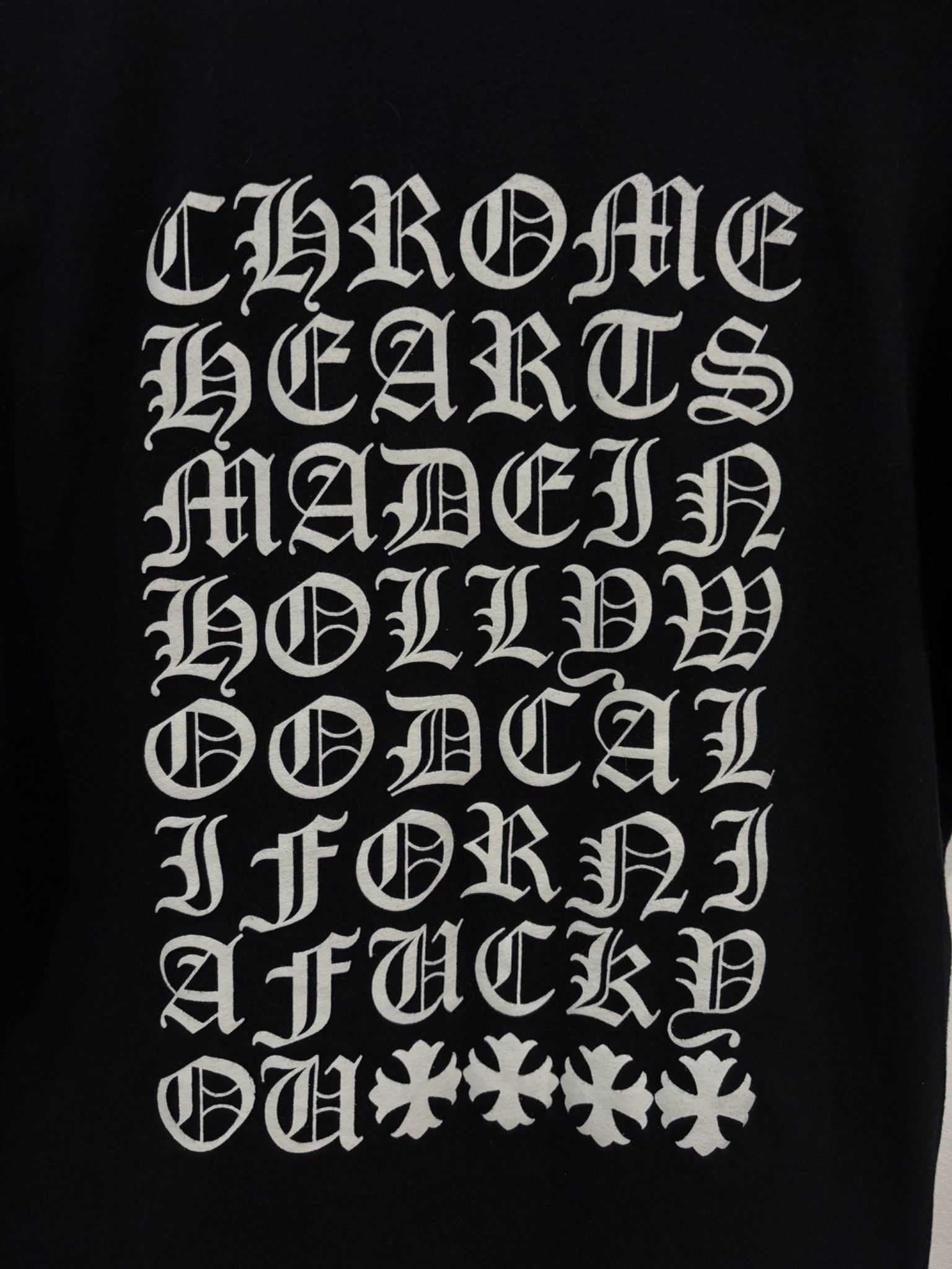 Chrome Hearts Chrome Hearts Eye Chart Tee Black Size US S / EU 44-46 / 1 - 5 Thumbnail