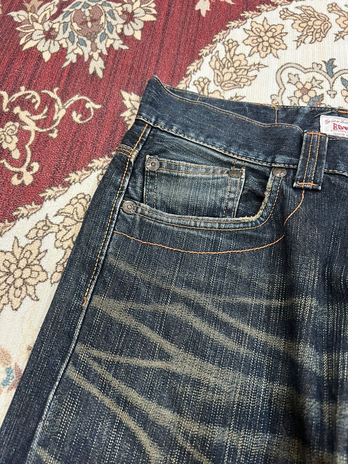 Edwin 💥Flare💥Vintage Edwin XV Exclusive Vintage Distress Jean Size US 32 / EU 48 - 8 Thumbnail
