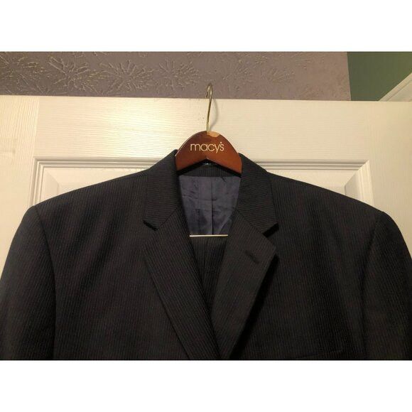 Calvin Klein calvin klein men's navy 100%wool 2pc suit 44R pants: 38/30 Size 44R - 1 Thumbnail