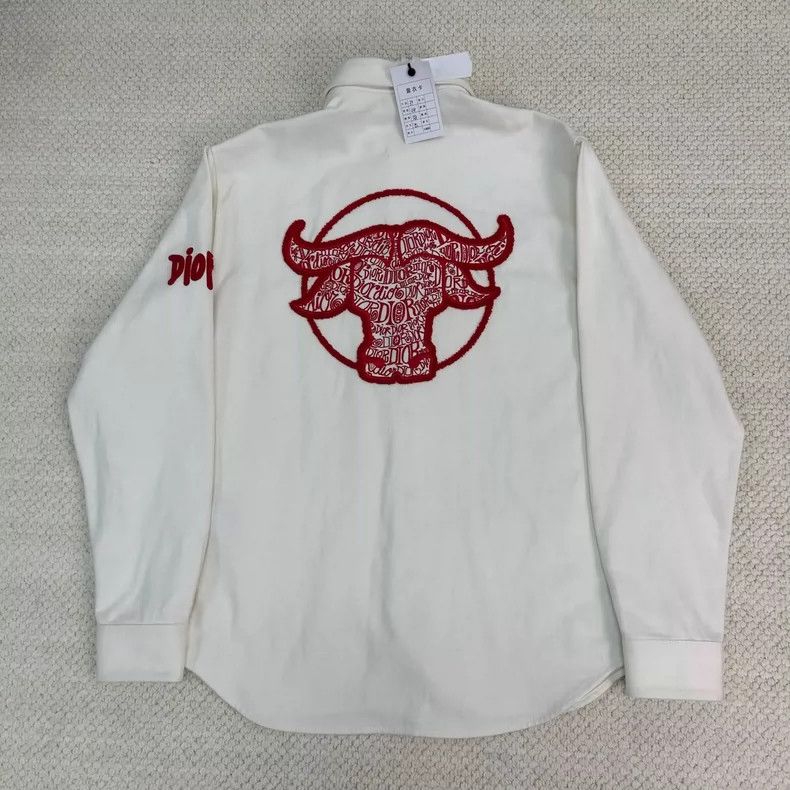 Dior Dior Size39 Limited embroidered shirt for the Year of the O Size US XXS / EU 40 - 3 Thumbnail
