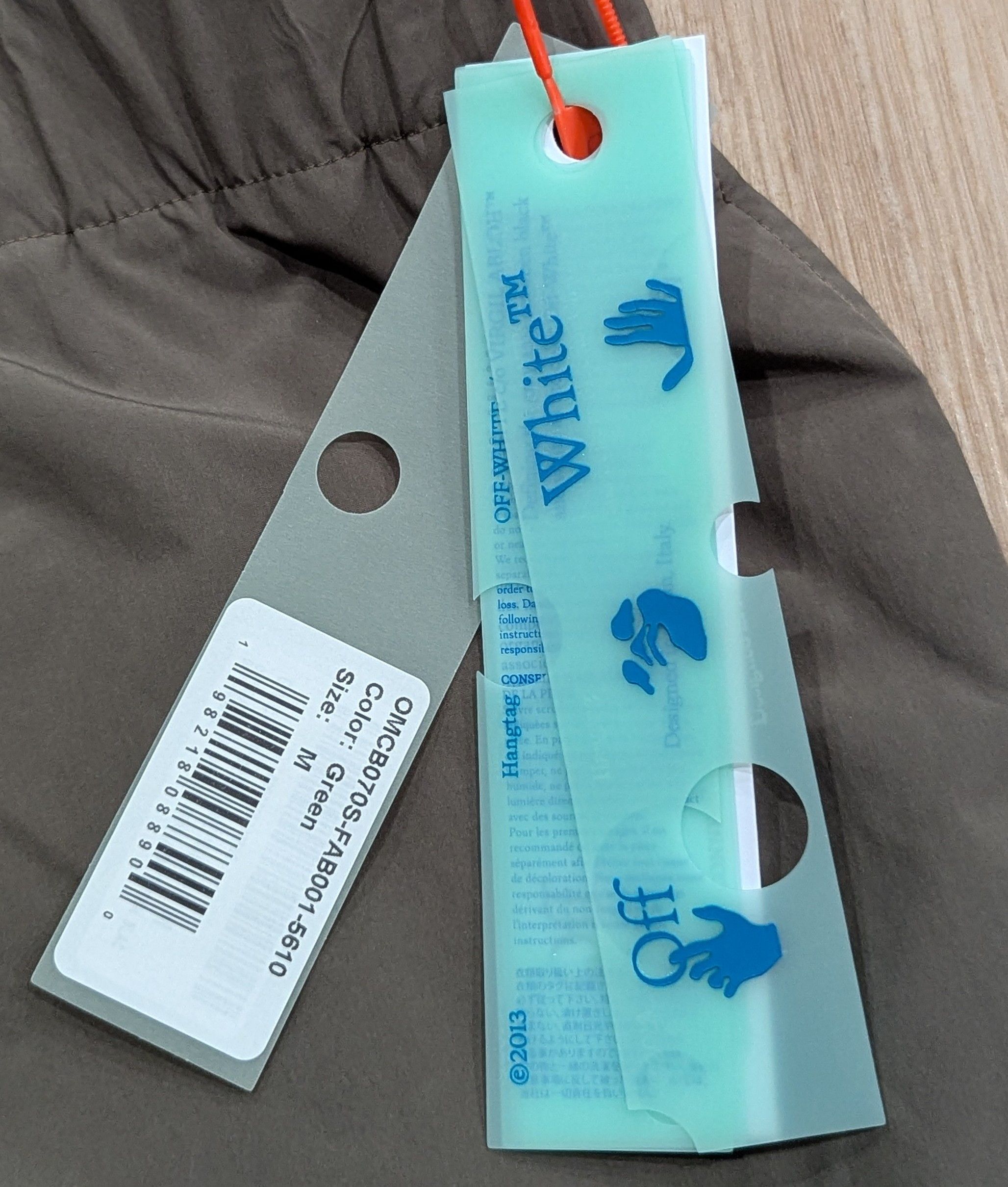 Off-White OFF-WHITE Logo Shorts Olive Green Medium Size US 32 / EU 48 - 8 Thumbnail