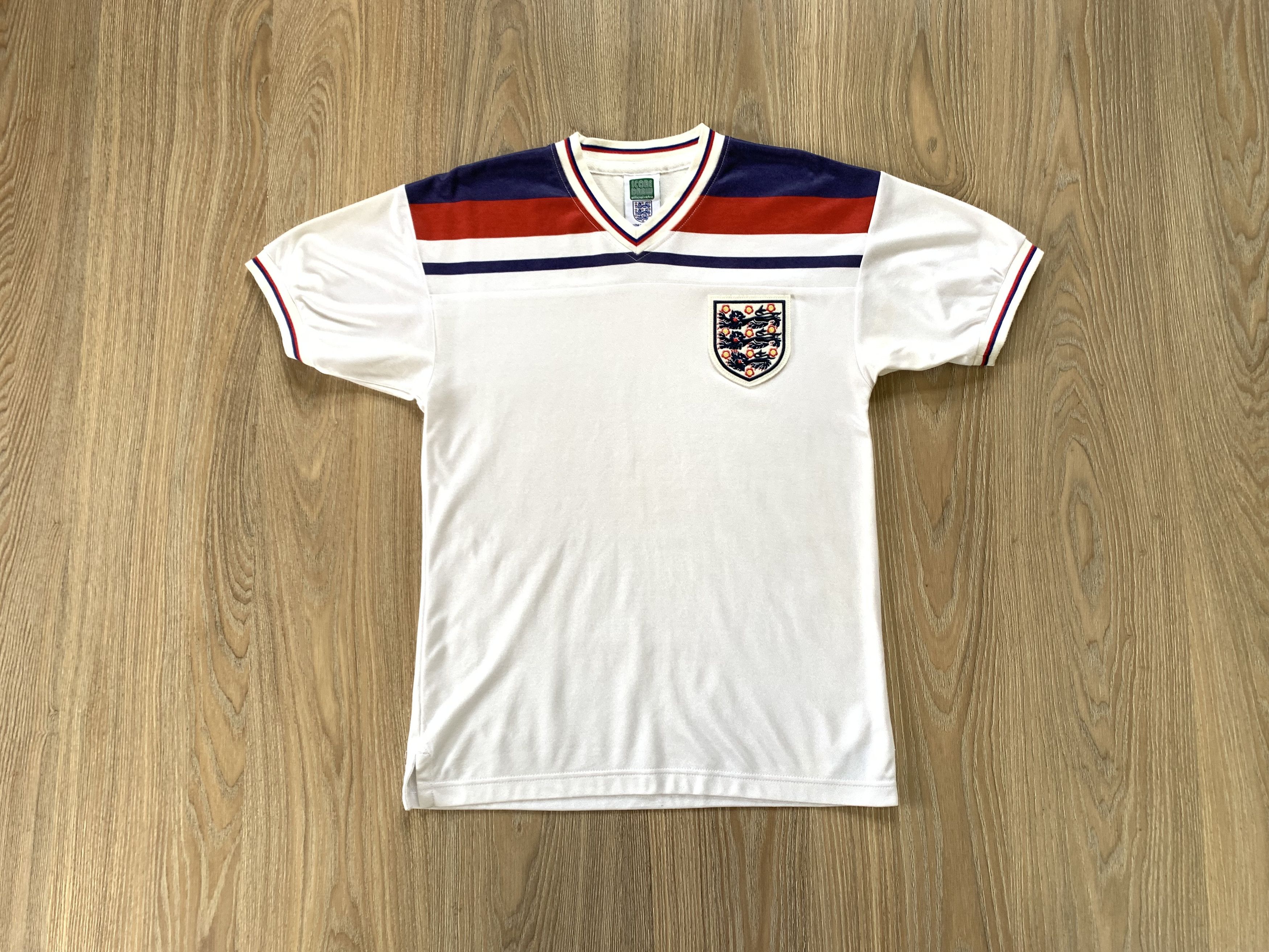 Vintage Vintage Score Draw England White T-Shirt Jersey Size US S / EU 44-46 / 1 - 9 Thumbnail
