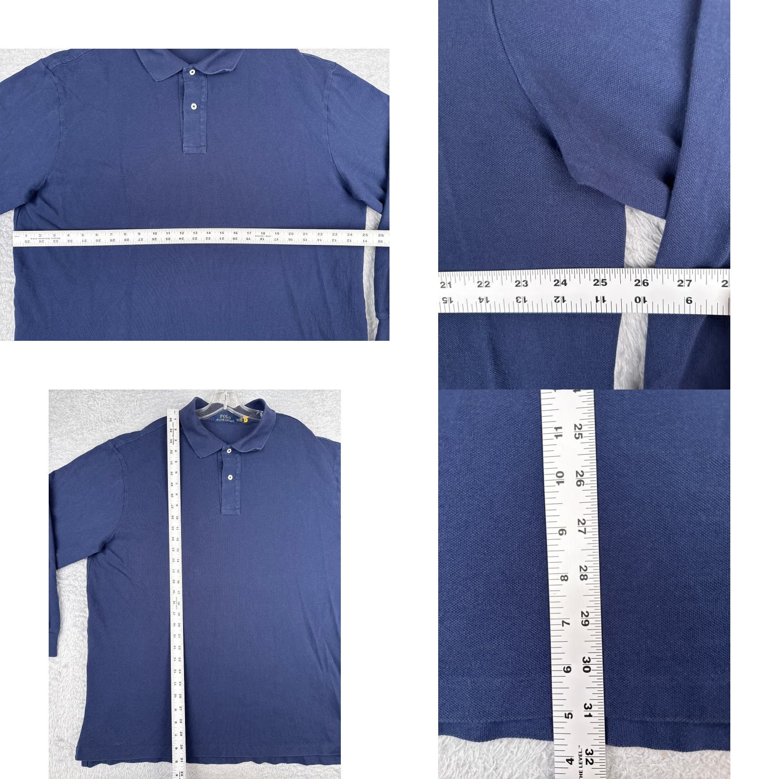 Ralph Lauren Ralph Lauren Polo Shirt Adult Big & Tall 2XL Blue Polo Shirt Jersey Cotton Long Sleeve Men 100% Cotton Polo Size US XXL / EU 58 / 5 - 8 Thumbnail