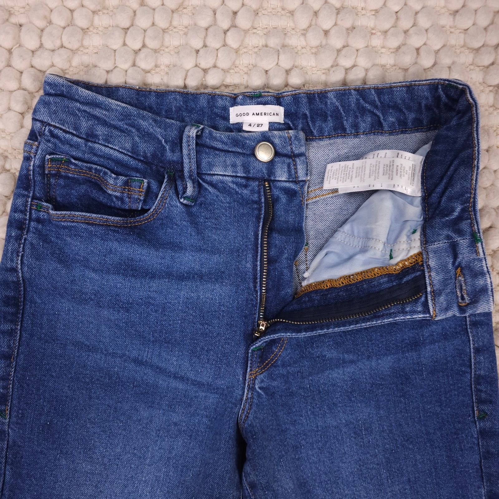 Good American Good American Good Classic Jeans Indigo Sz 4 Size 27" / US 4 / IT 40 - 3 Thumbnail