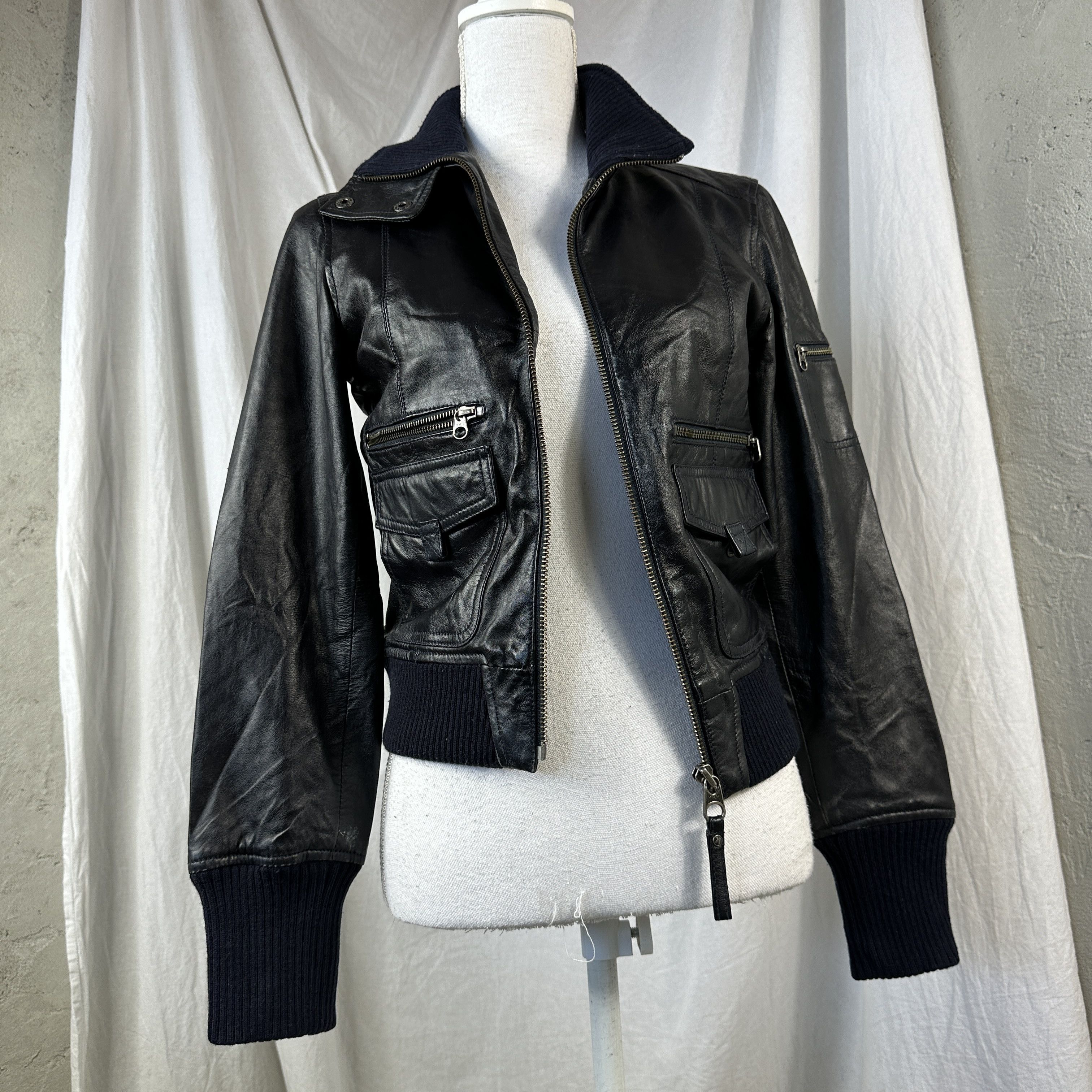 Vintage Vintage Biker Leather Jacket Size US S / EU 44-46 / 1 - 4 Thumbnail