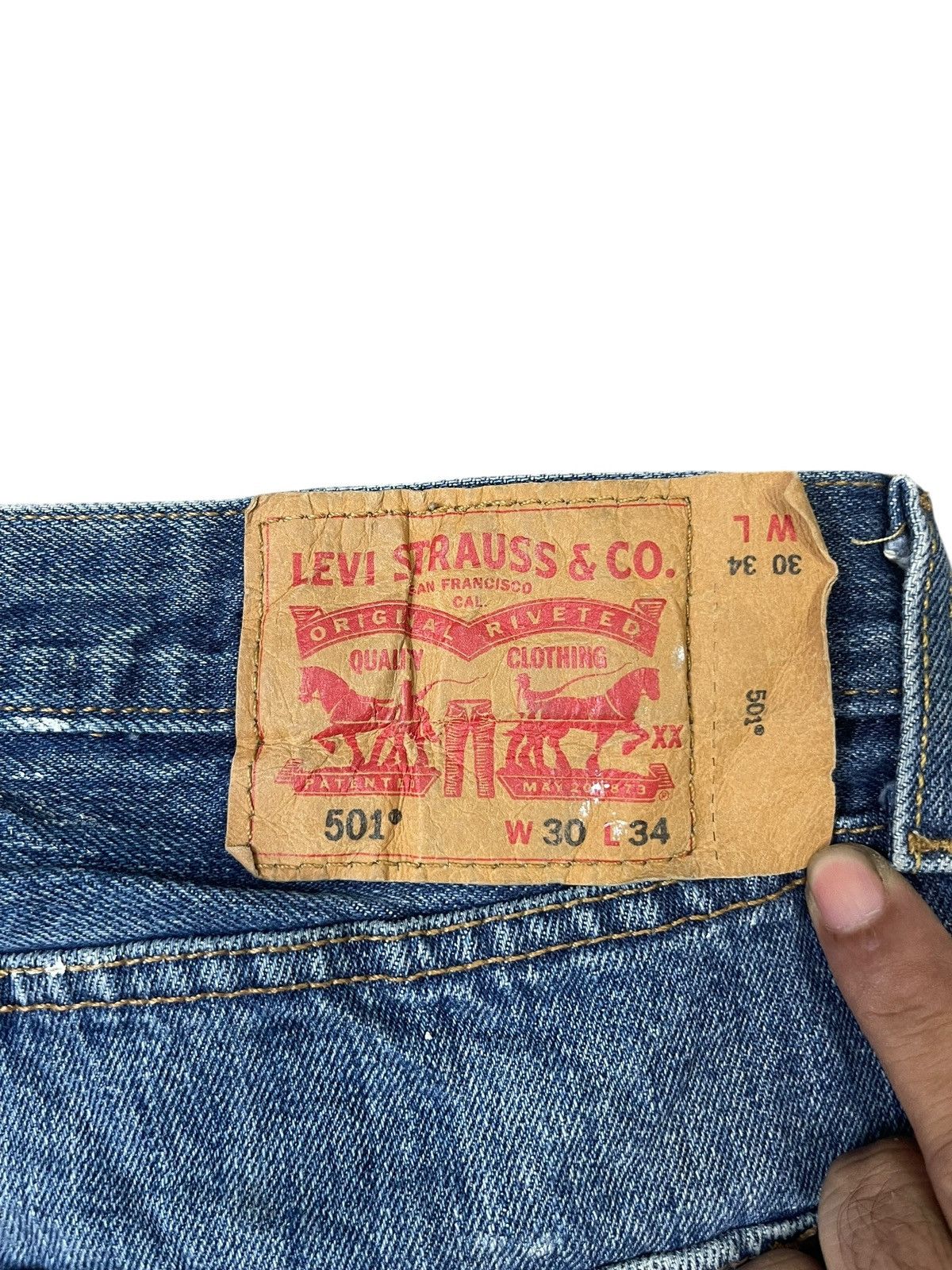 Levi's Vintage Levi’s 501 Jeans Workwear Paint Water Less Size US 30 / EU 46 - 4 Thumbnail