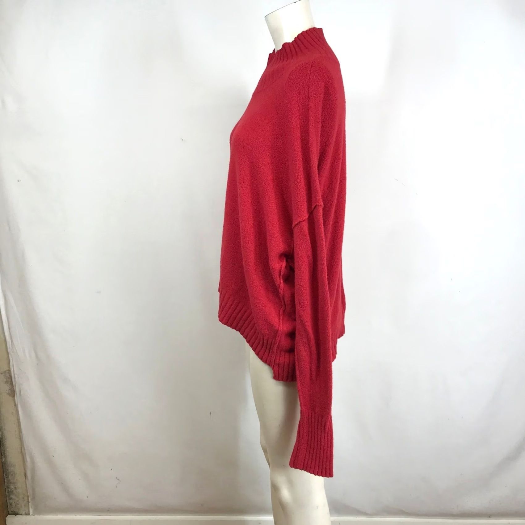 Free People Free People Red Oversized Knit Sweater Large Size L / US 10 / IT 46 - 6 Thumbnail