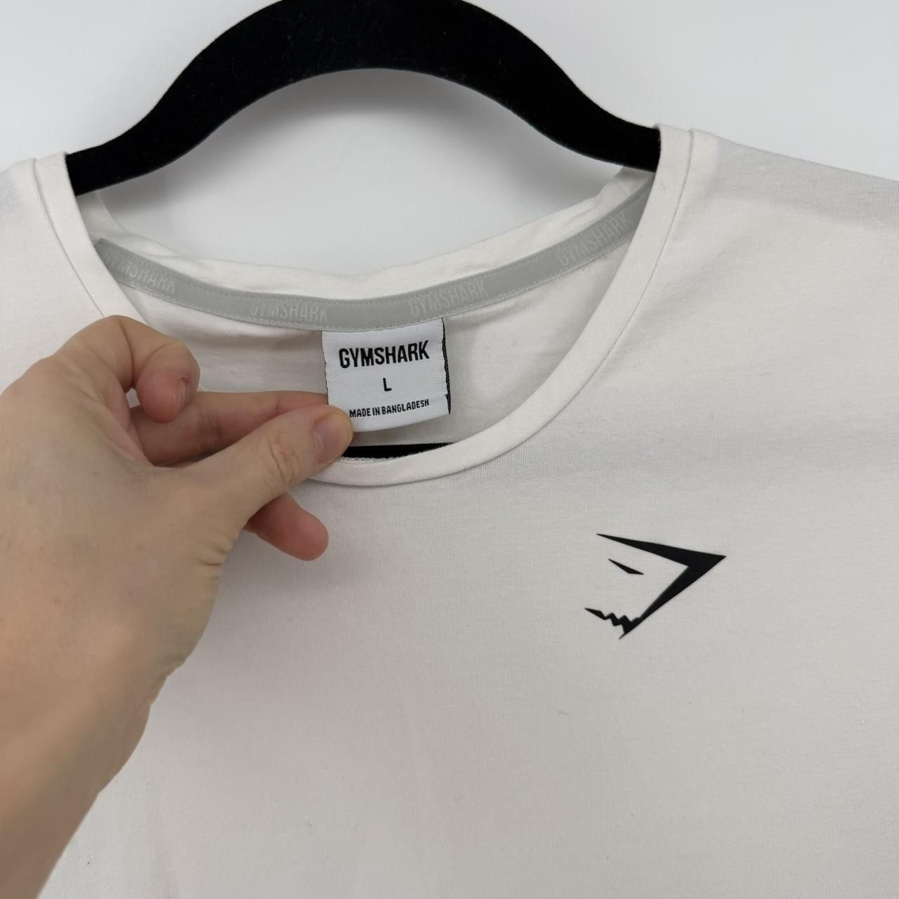 Gymshark Gymshark Men’s Cotton White Tee Large Size US L / EU 52-54 / 3 - 2 Thumbnail