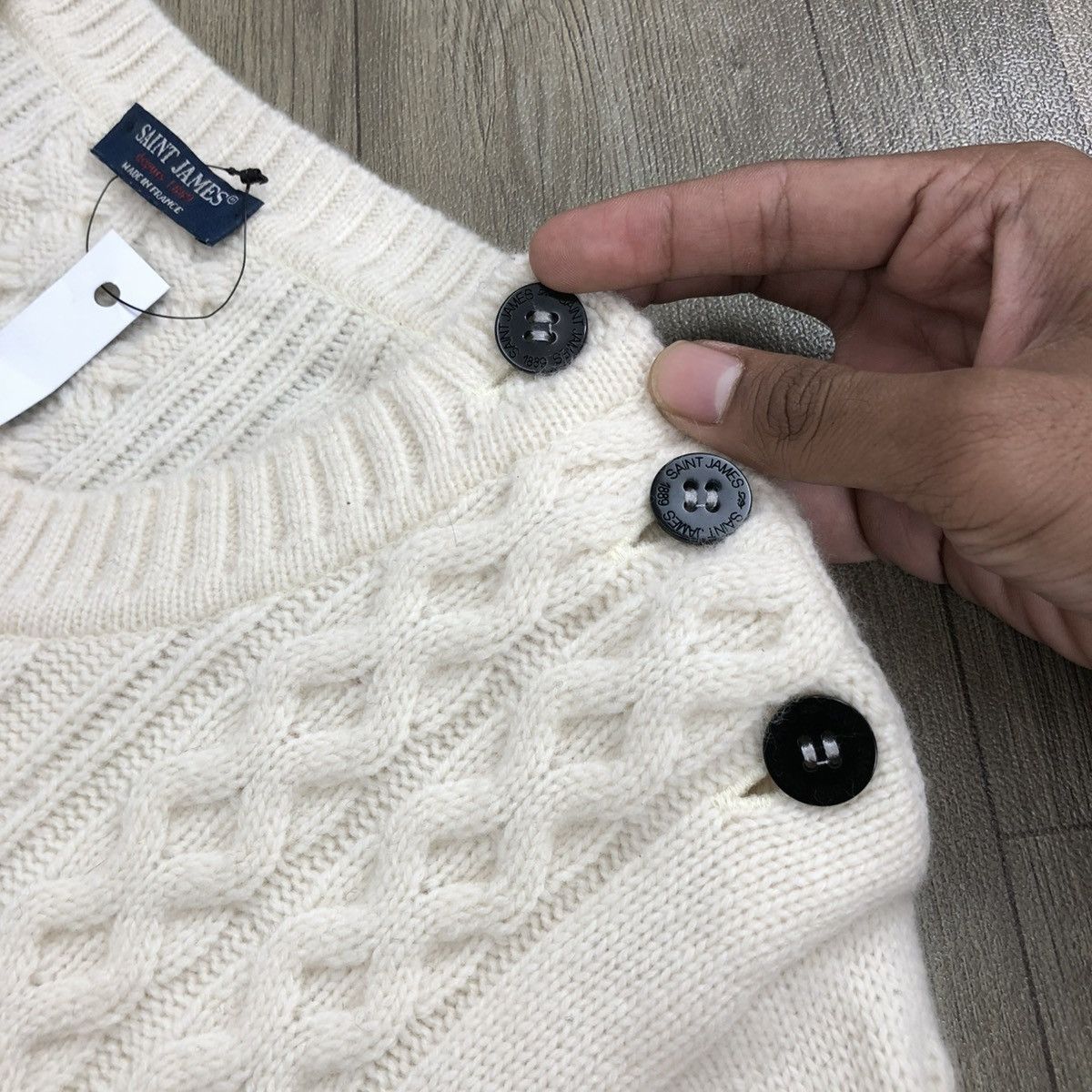 Designer × Saint James Vintage Saint James l"Atelier France Striped Wool Sweater Size US M / EU 48-50 / 2 - 10 Thumbnail