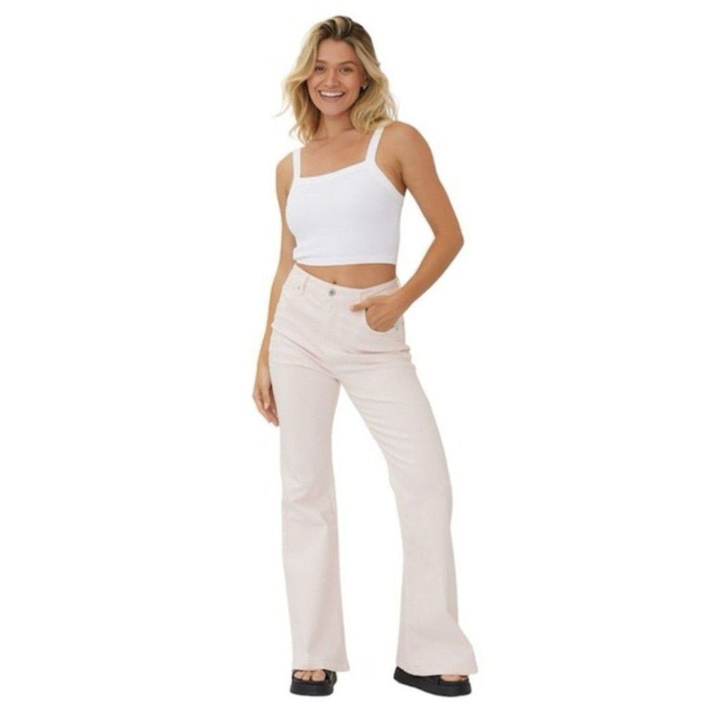 Cotton On Cotton On Original Flare Jean in Soft Pink size 6 Size 28" / US 6 / IT 42 - 1 Thumbnail