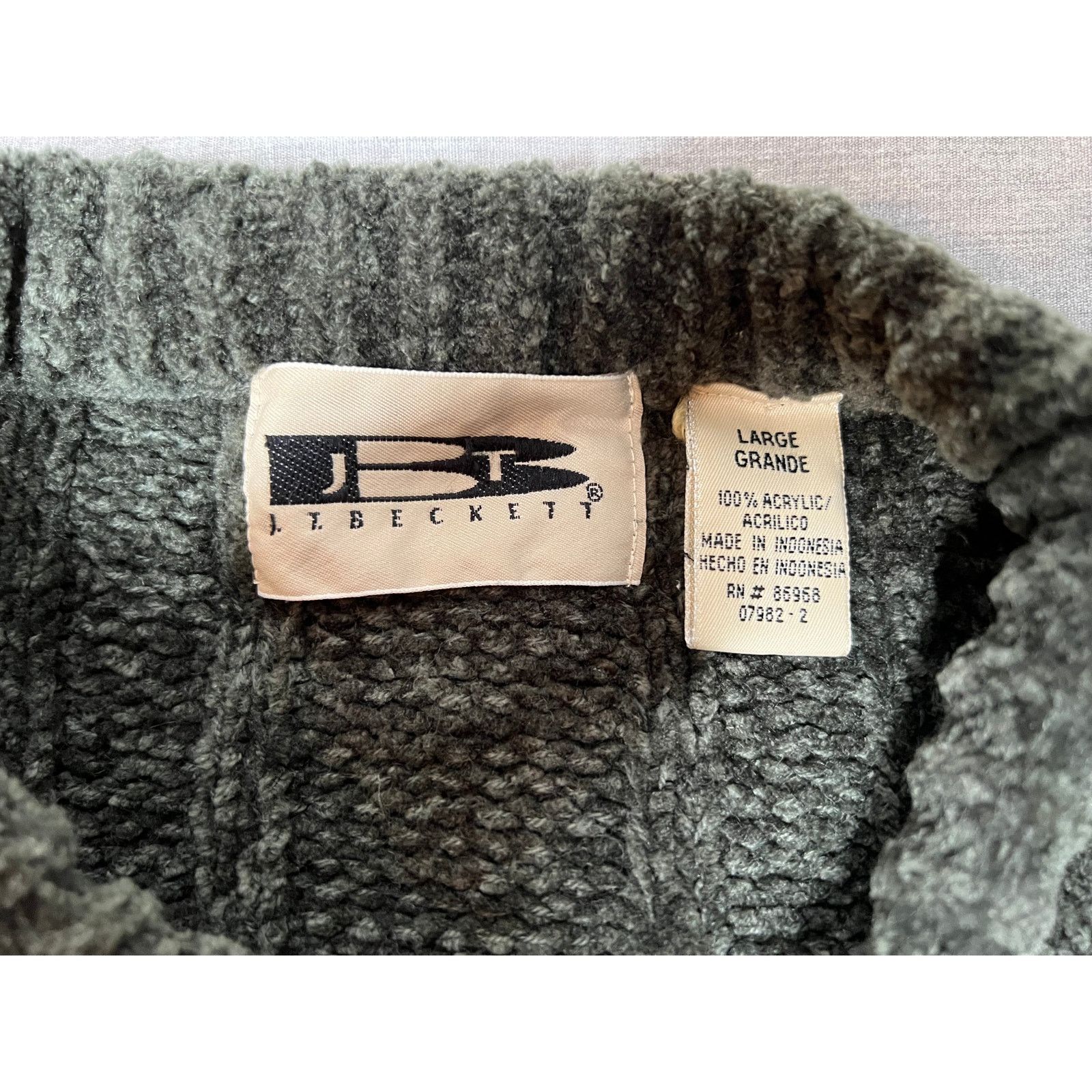 J.T. Beckett × Vintage Vintage J.T. Beckett Chunky Rib Knit Sweater Large Size US L / EU 52-54 / 3 - 3 Thumbnail