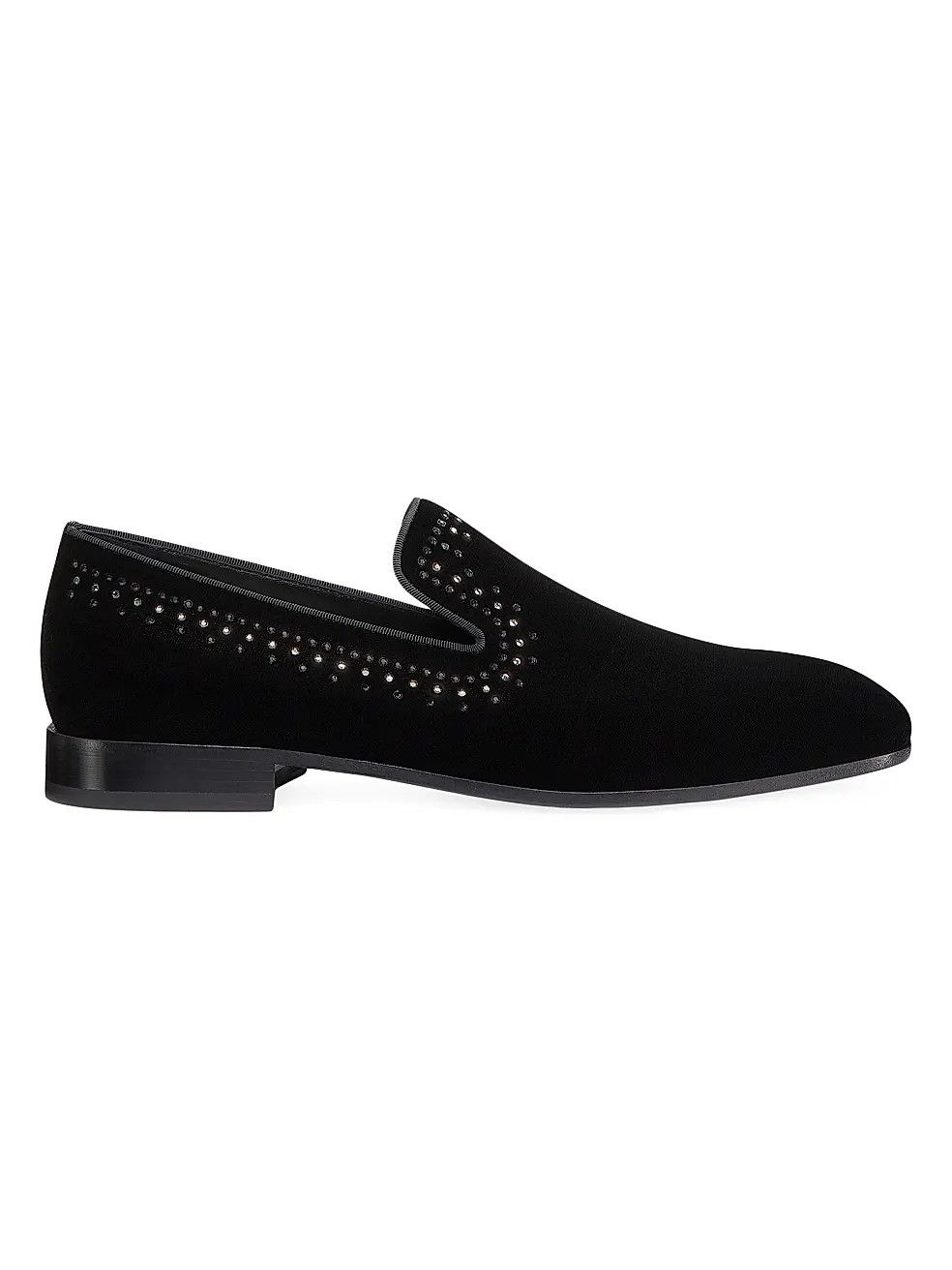 Stuart Weitzman os11x0326 Premiere Party Velvet Loafers in Black Size US 10.5 / EU 43-44 - 1 Thumbnail