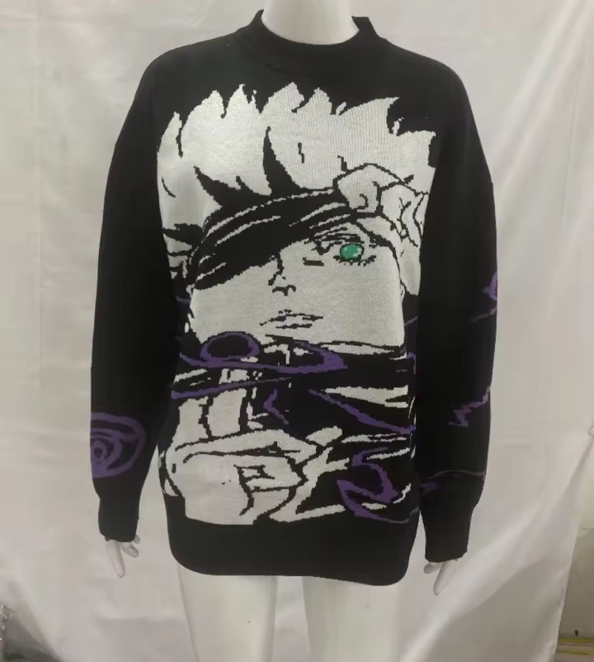 Other Gothic Y2K Anime Jacquard Pullover Knit Oversized Sweater Size US L / EU 52-54 / 3 - 2 Thumbnail