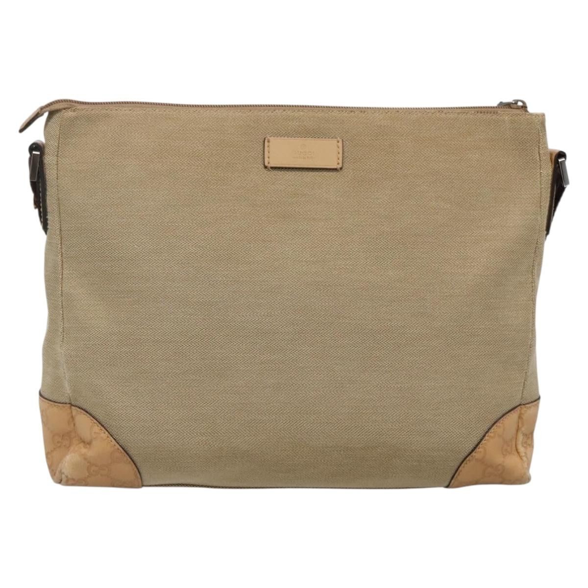 Gucci GUCCI Guccissima Shoulder Bag Canvas Beige Silver Size ONE SIZE - 2 Thumbnail