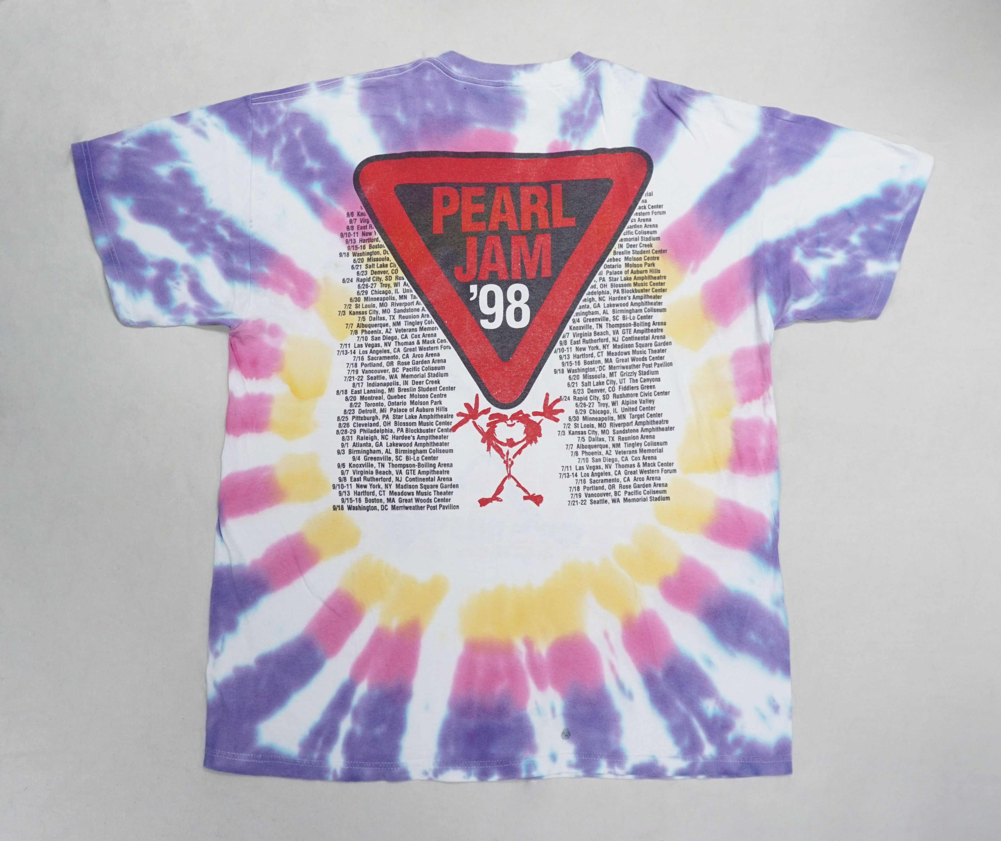 Band Tees × Mostly Heard Rarely Seen × Vintage 90'S Pearl Jam Yield Tie Dye T-Shirt Size US XL / EU 56 / 4 - 7 Thumbnail