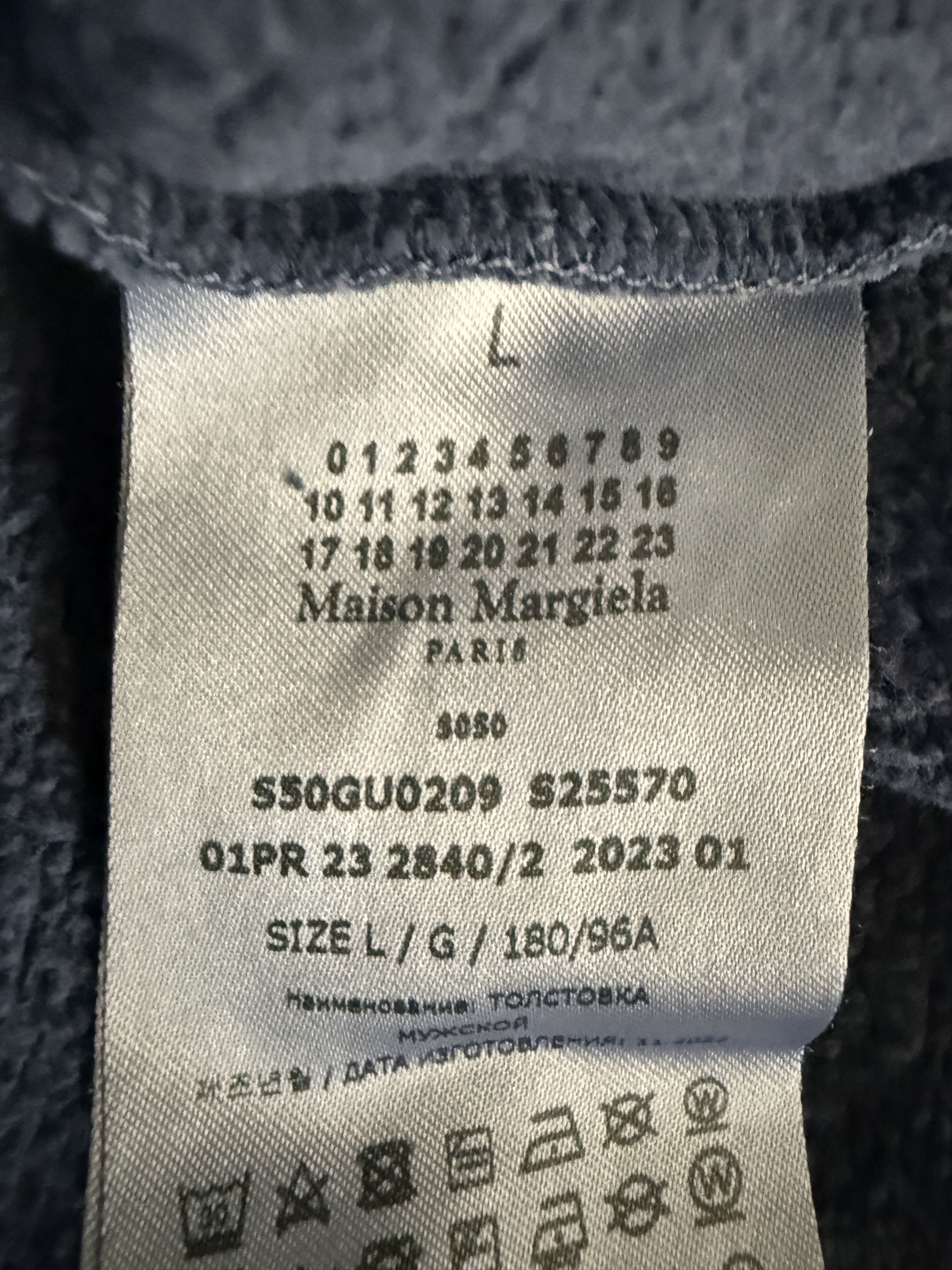 Maison Margiela Margiela Ss23 Distressed Logo Sweatshirt Size US L / EU 52-54 / 3 - 15 Thumbnail