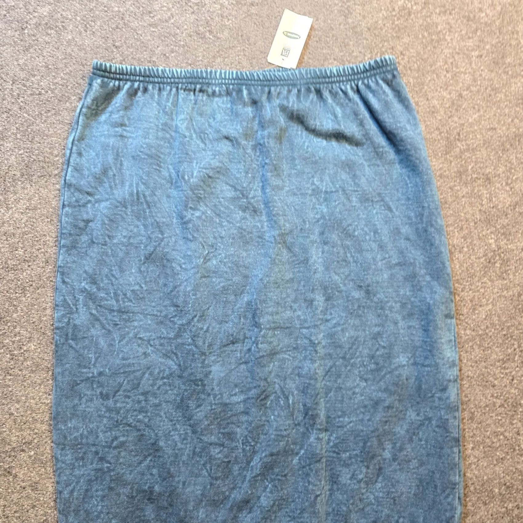 Mango VINTAGE Julie Mango Set Women Size Medium Blue Floral Skirt Sweats Casual Lounge Outfit/Set 2 Piece Knit Cotton Embroidered Long Sleeve Crew Neck Size 32" / US 10 / IT 46 - 3 Thumbnail