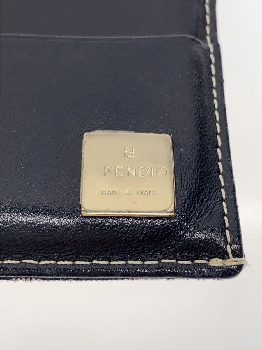 Fendi Fendi FF Plate Canvas W Hook Long Wallet Navy Size ONE SIZE - 3 Thumbnail
