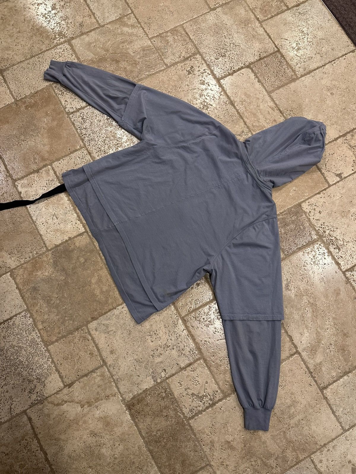 Rick Owens Rick Owens DRKSHDW Stone/Blue Purple Layered Hustler Hoodie Size US L / EU 52-54 / 3 - 7 Thumbnail