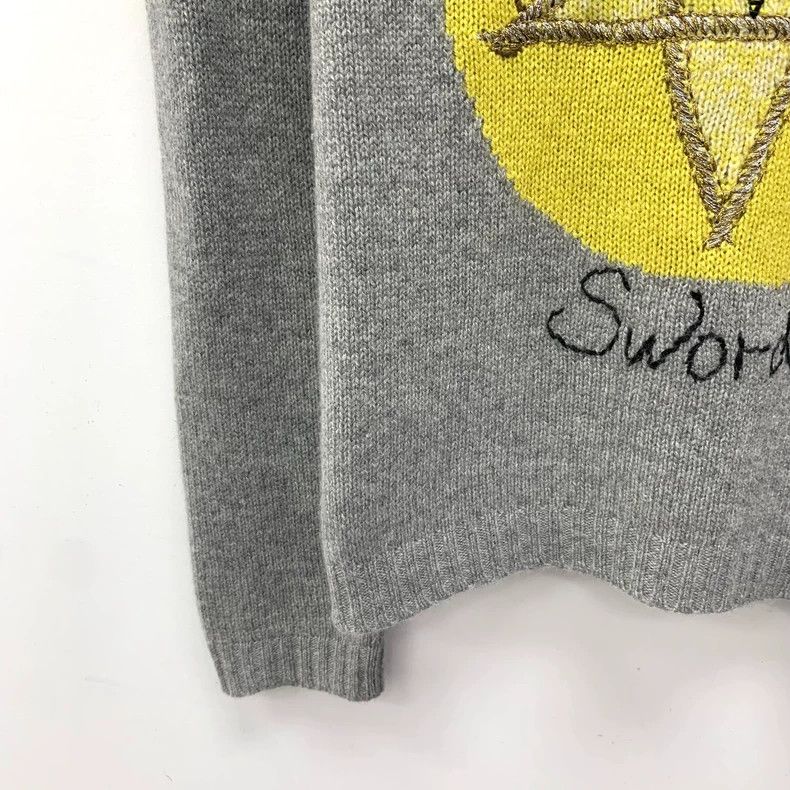 Dior Dior Gray five-pointed star bee embroidered cashmere round- Size XS / US 0-2 / IT 36-38 - 4 Thumbnail