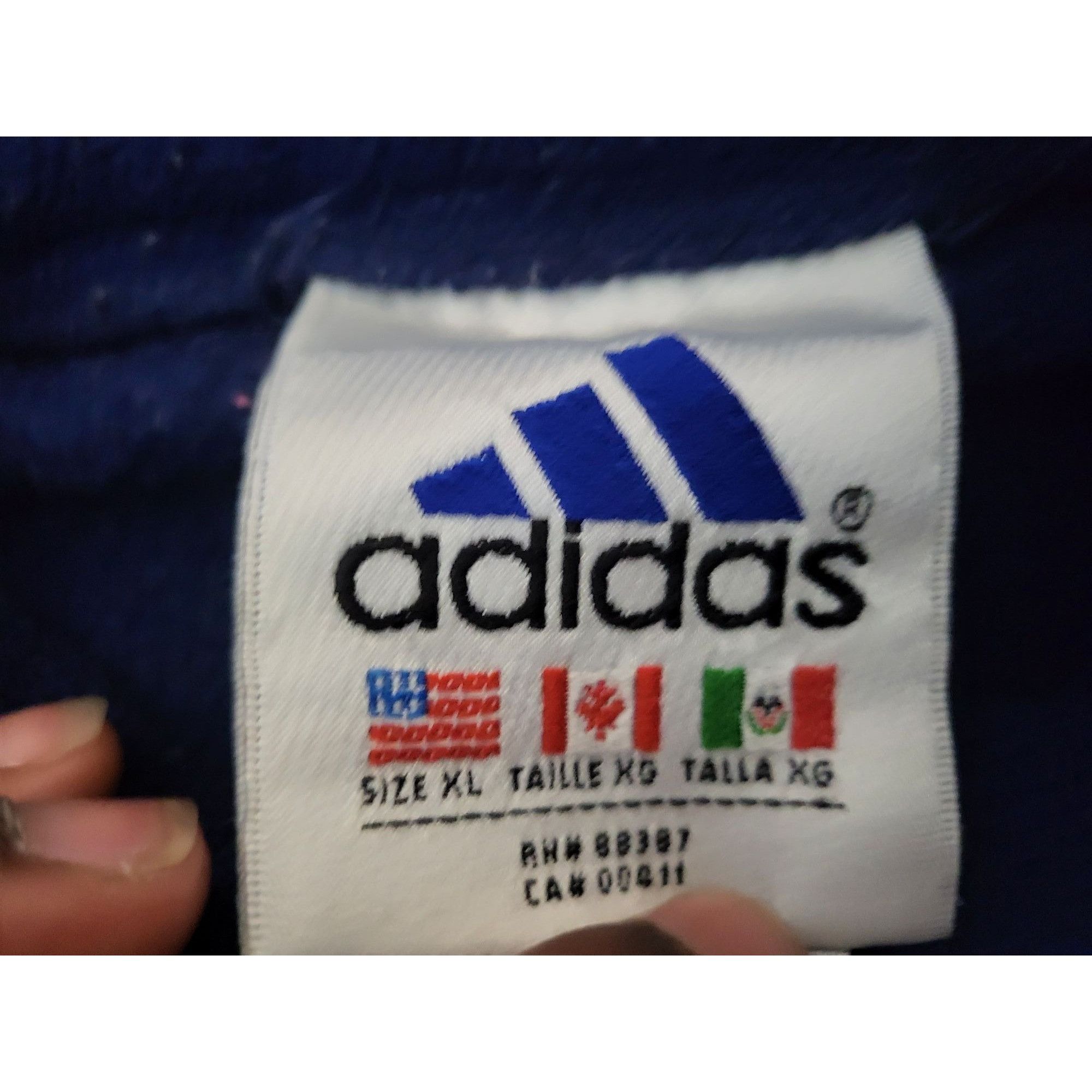 Adidas Vintage Adidas Half Zip Fleece Men Sz XL 90s Blue Orange Cen Size US XL / EU 56 / 4 - 4 Thumbnail