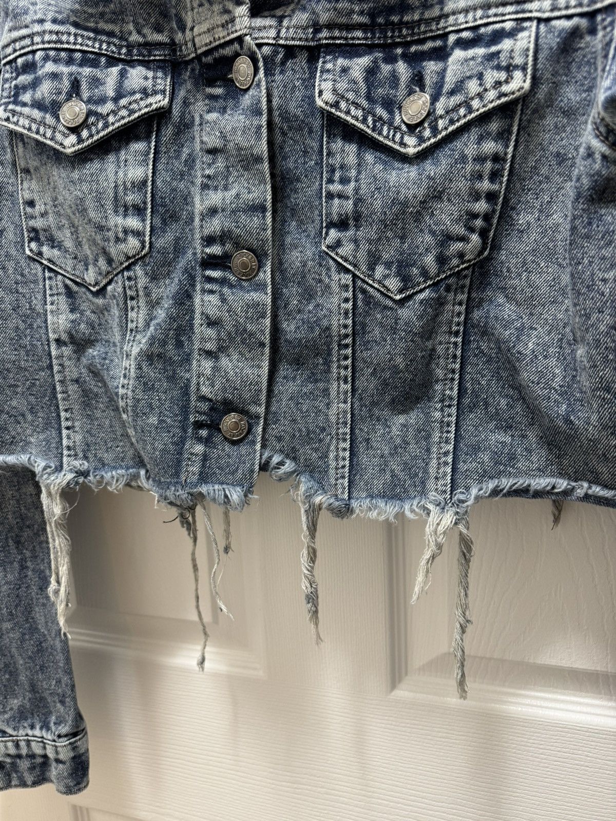 Rock Revival The Rockn Rev Jean Denim Jacket Cropped Distressed RICK Size US XS / EU 42 / 0 - 4 Thumbnail