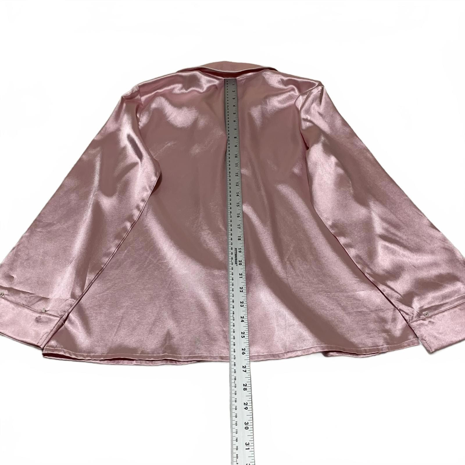 Other Ekouaer Women's Satin Pajama Top Medium Pink Size ONE SIZE - 8 Thumbnail