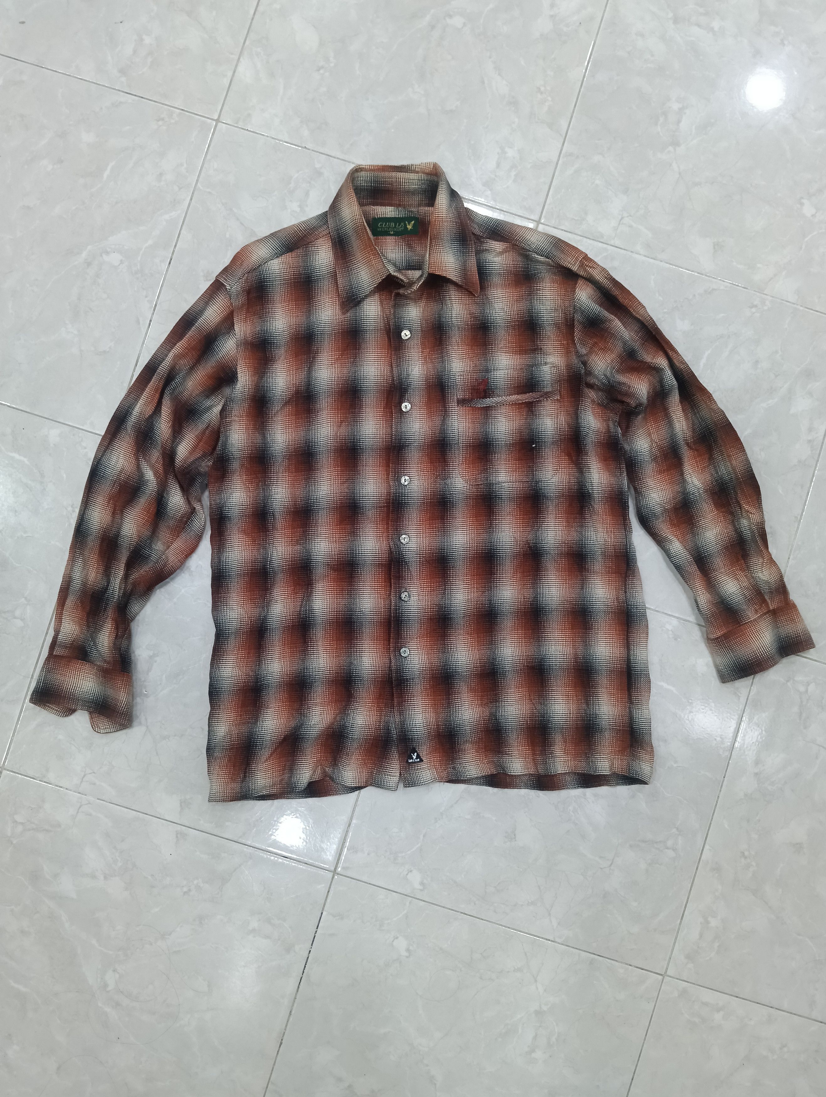Lyle & Scott Vintage Shadow Plaid Button Up Shirt Like Arrow Chevella Size US L / EU 52-54 / 3 - 2 Thumbnail