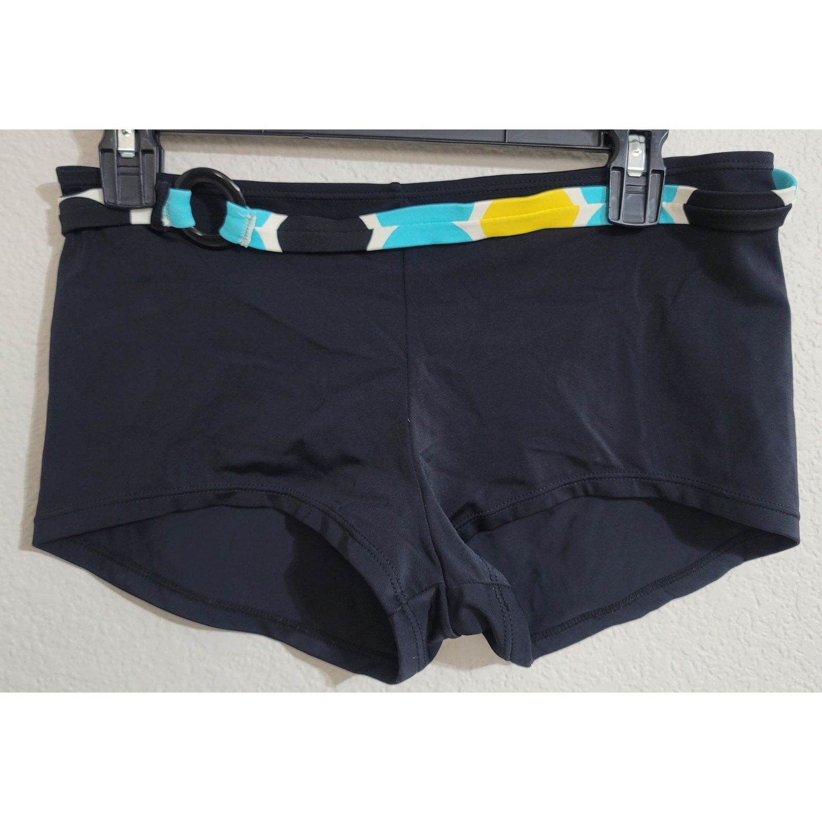 Other Malibu Black Teal Yellow Cheeky Swim Bottoms Large Size ONE SIZE - 1 Thumbnail