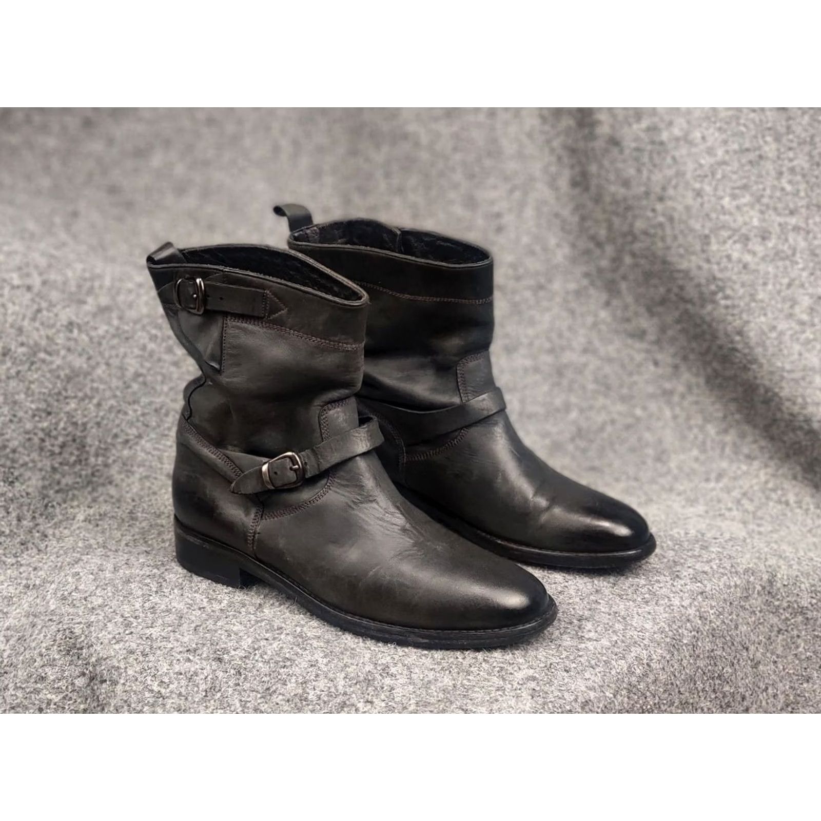 Belstaff Belstaff Endurance Motorcycle Style Ankle Black Leather Logo Womens Boots Size US 10 / IT 40 - 5 Thumbnail