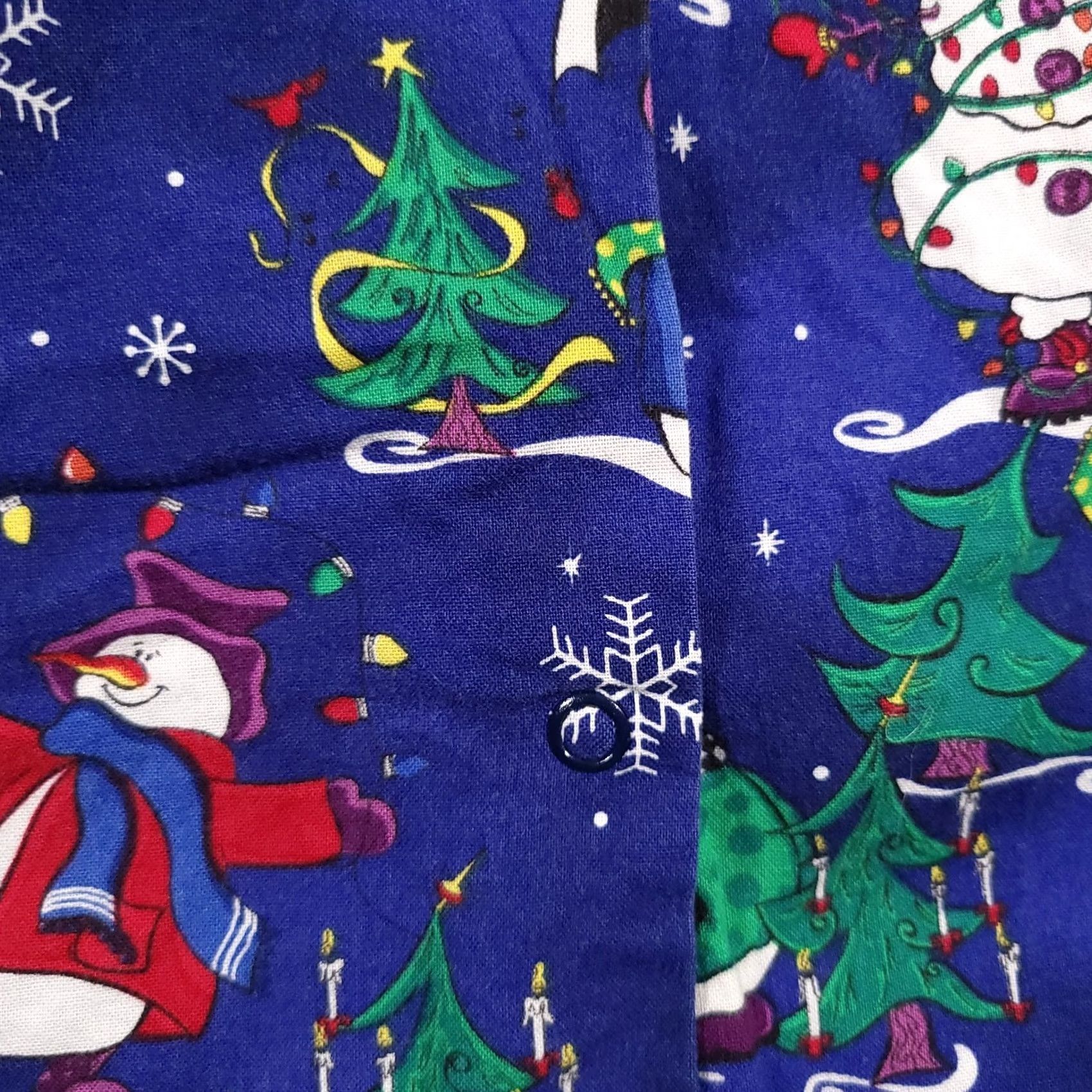 Vintage VINTAGE Barco Scrub Shirt Women’s Small Blue Long Sleeve Snowman Winter Snap Pockets Womens Scrub Shirt Size S / US 4 / IT 40 - 6 Thumbnail