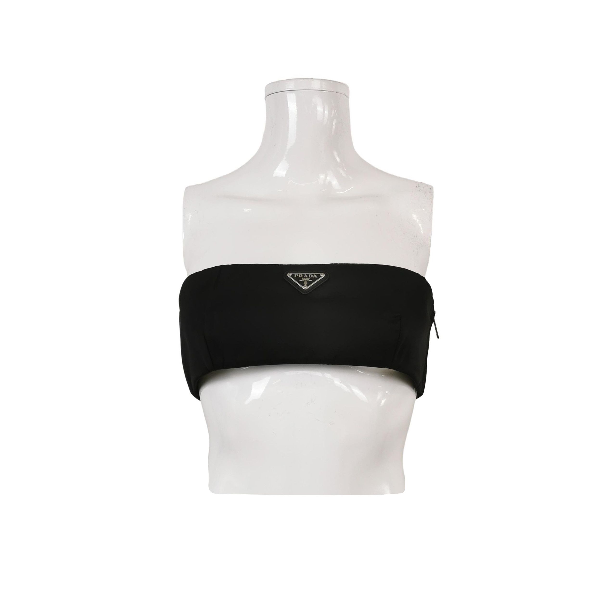 Prada Prada Black Logo Bandeau Top 0089 Size M / US 6-8 / IT 42-44 - 1 Thumbnail