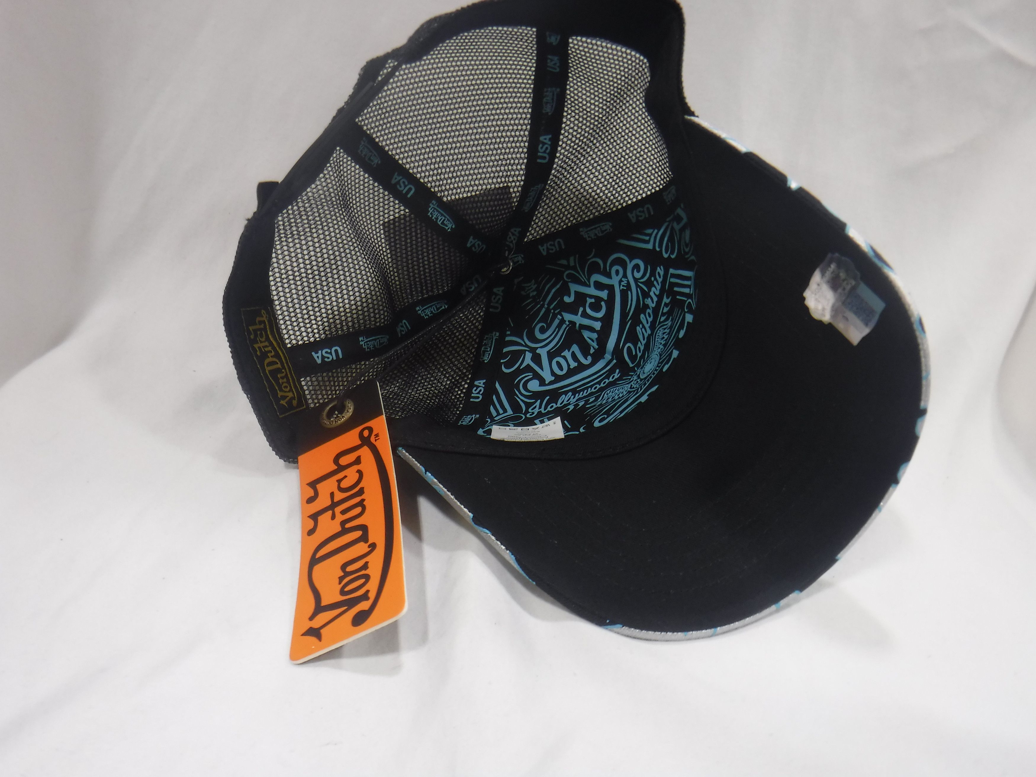 Von Dutch Von Dutch Trucker Hat with Silver/Blue Flames Size ONE SIZE - 3 Thumbnail