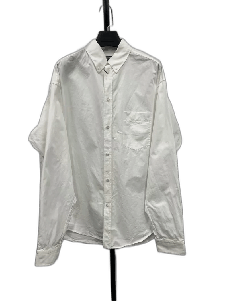 Balenciaga Balenciaga Embroidered Logo Long Sleeve Shirt Size US M / EU 48-50 / 2 - 1 Thumbnail