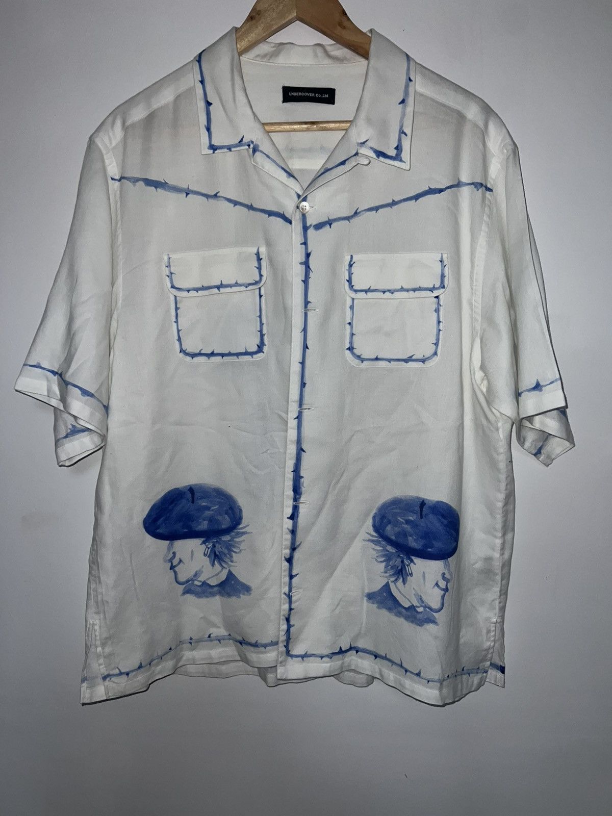Undercover Undercover Portrait Ink Print Short Sleeve Shirt Size US L / EU 52-54 / 3 - 1 Thumbnail