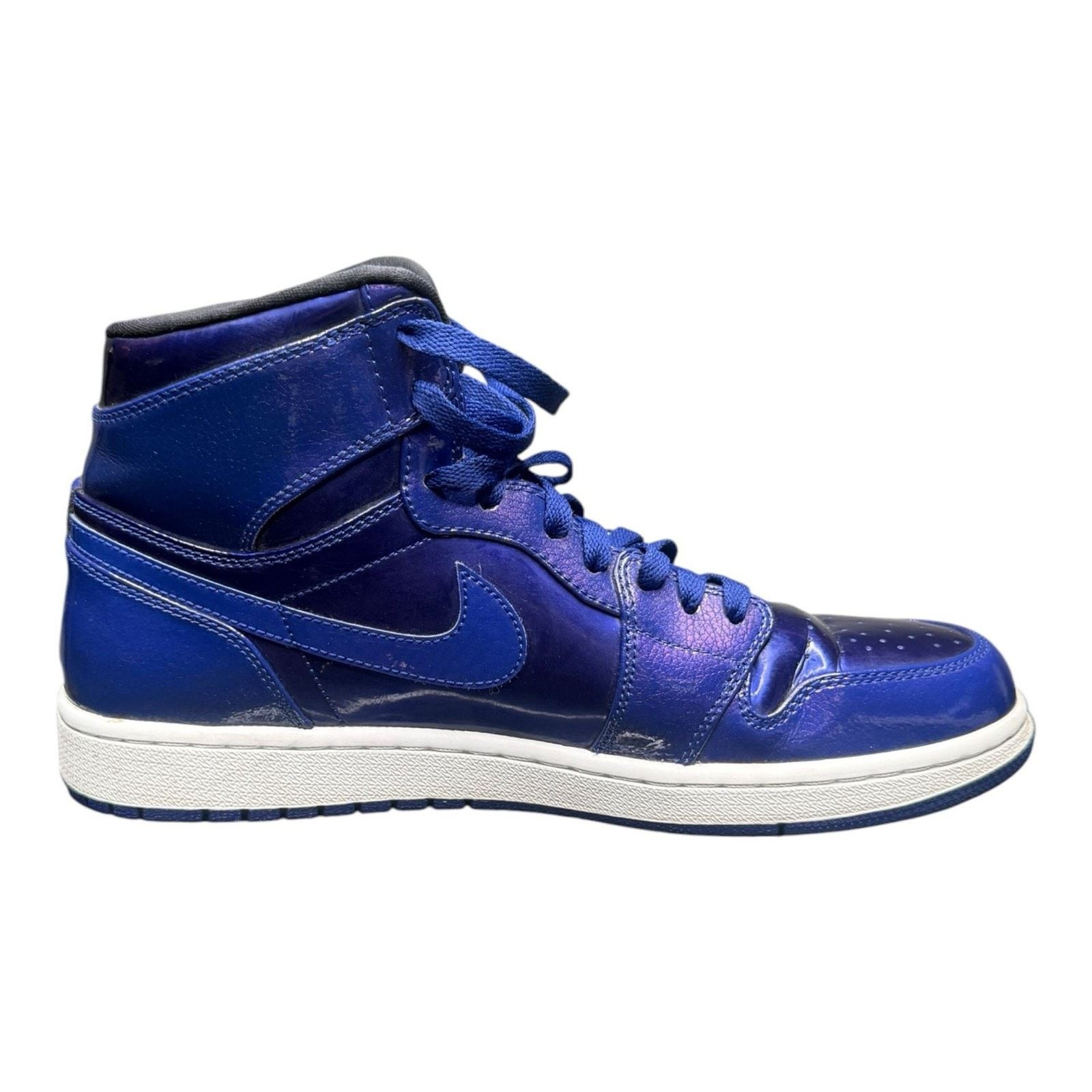 Nike Nike Air Jordan 1 Retro High Deep Royal Blue Patent Leather Size US 10.5 / EU 43-44 - 8 Thumbnail