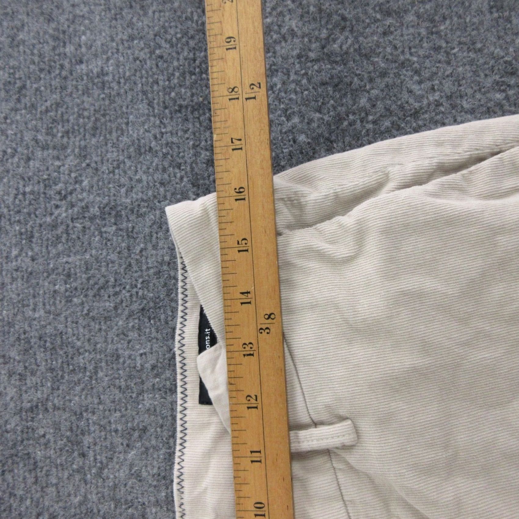 Mason's Mason's Mens Pants Beige Corduroy Chino Straight Leg 32x32 5 Pocket Casual Flat Front Zip Pocket Mens Size US 32 / EU 48 - 5 Thumbnail