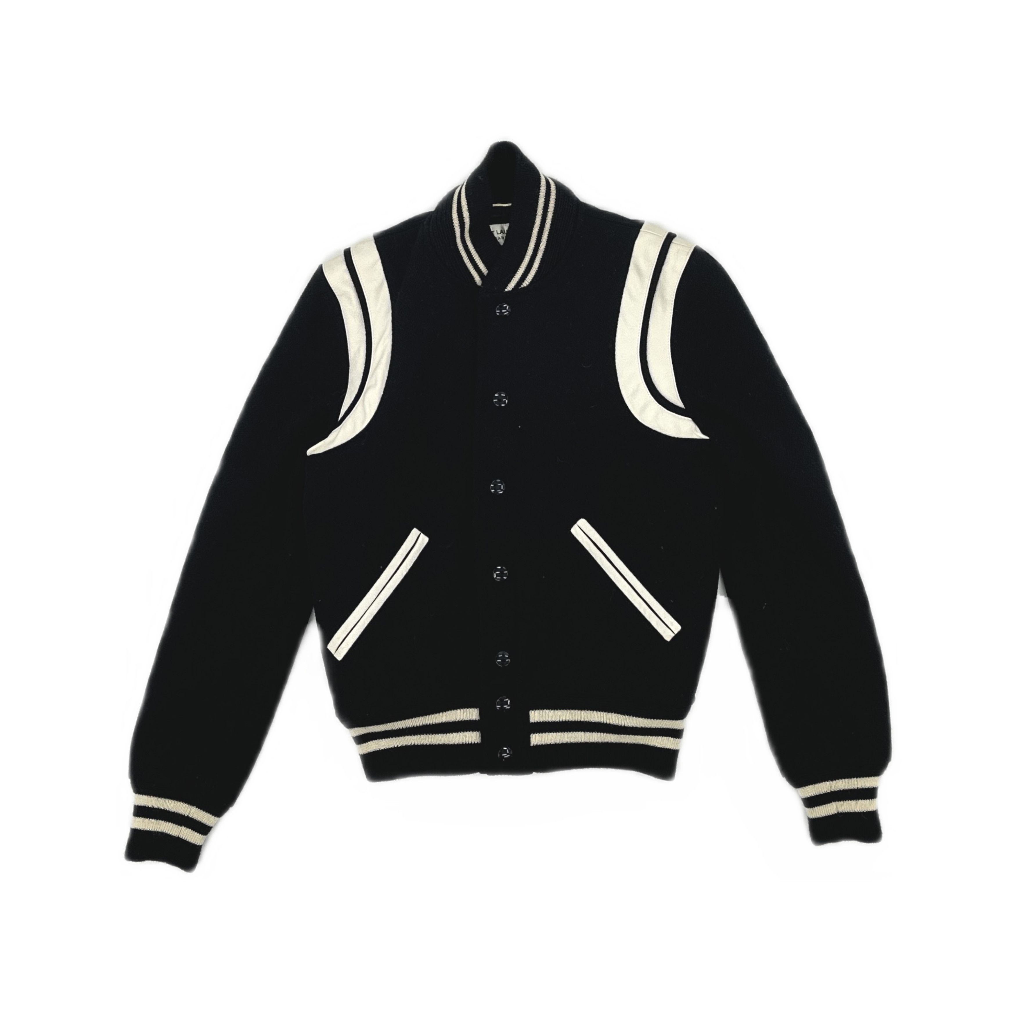 Saint Laurent Paris Saint Laurent Leather Trim Varsity Jacket Size 34 Size XS / US 0-2 / IT 36-38 - 1 Thumbnail