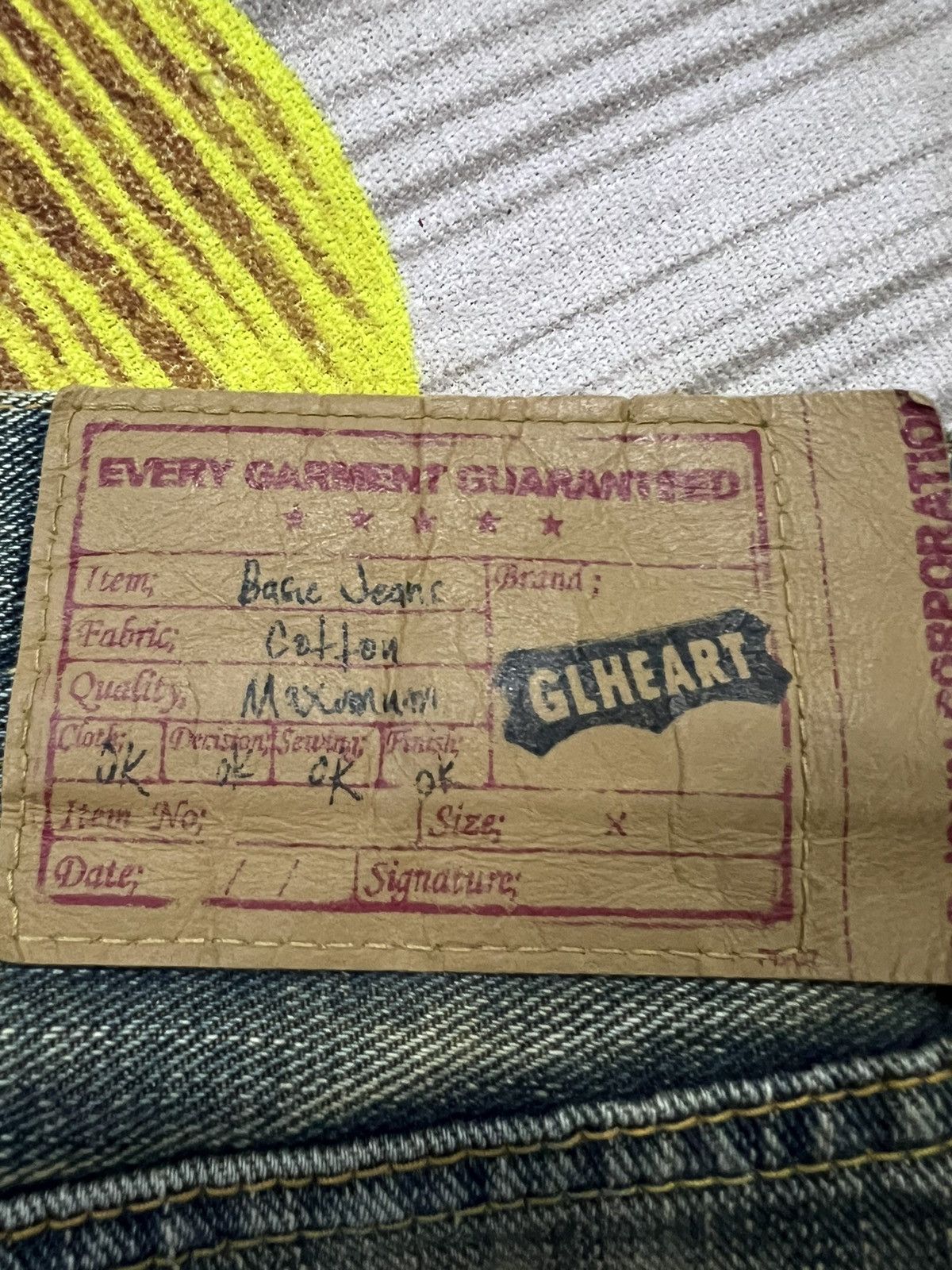 Japanese Brand GL HEART DISTRESSED RUSTY JEANS Size US 30 / EU 46 - 19 Thumbnail
