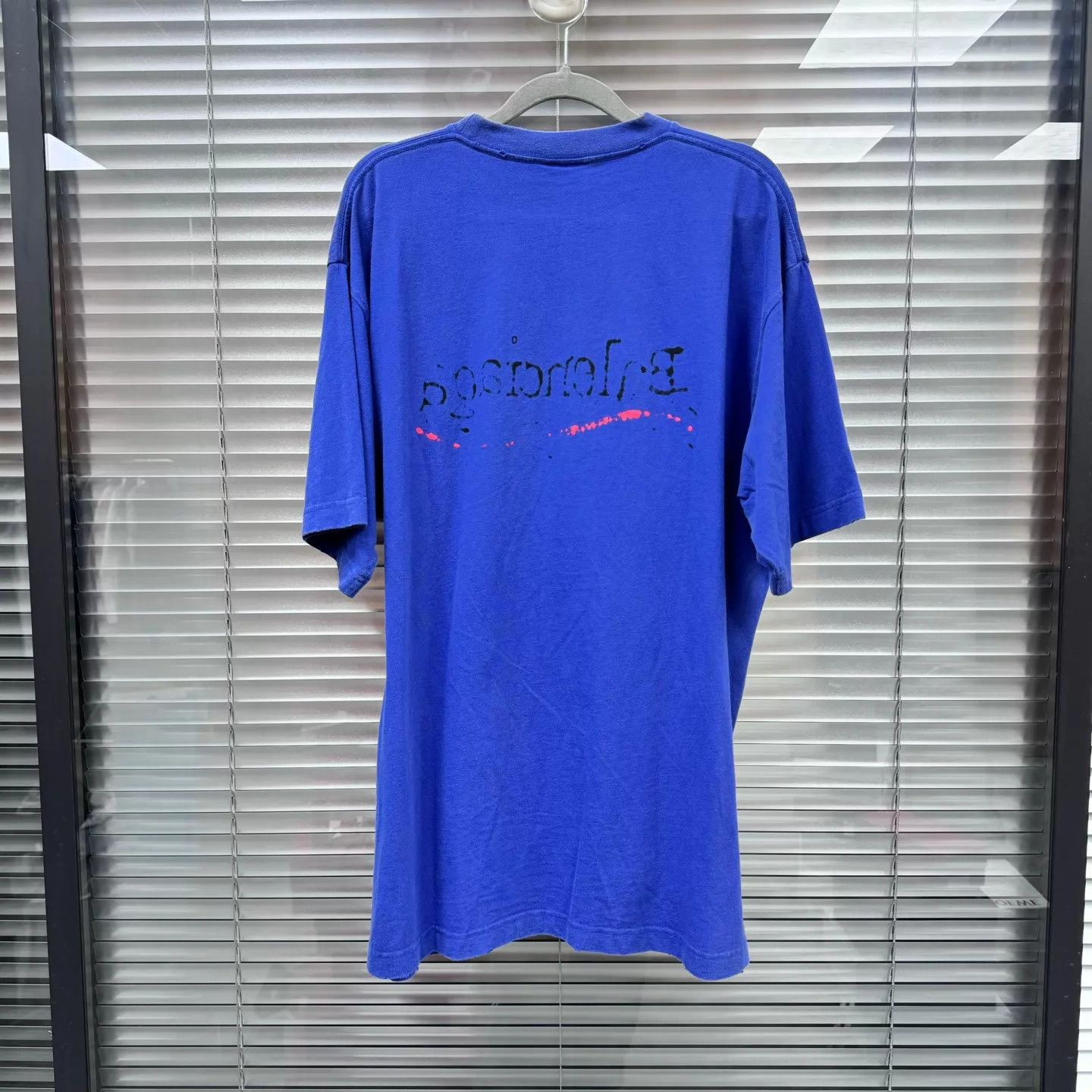 Balenciaga Balenciaga SS23 Navy Blue Coke Wave Logo T-Shirt XS Size US XS / EU 42 / 0 - 2 Thumbnail