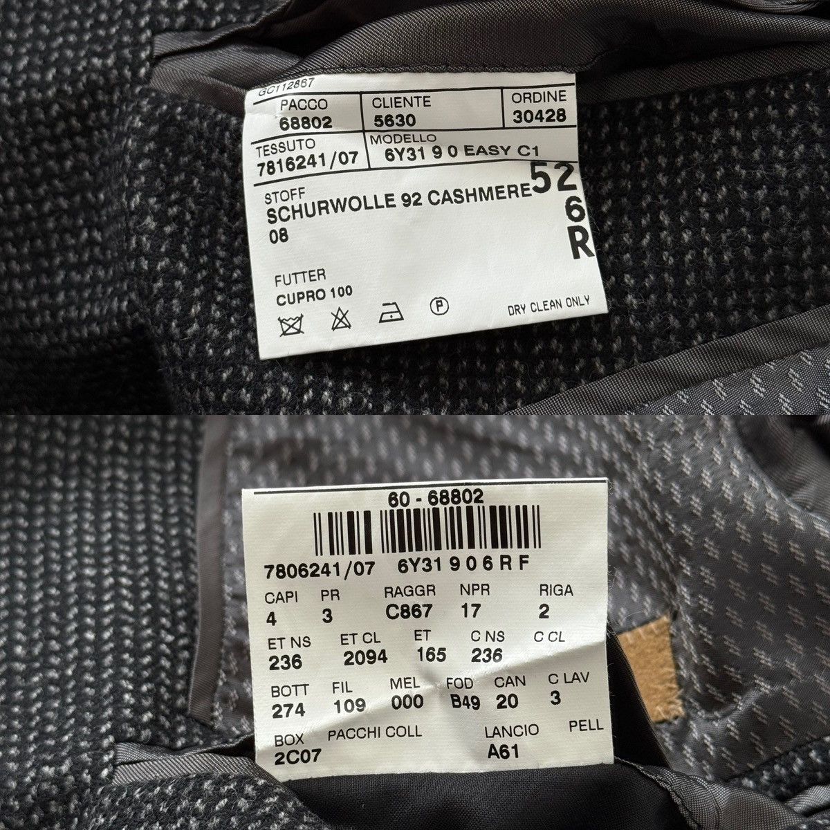 Corneliani Corneliani Wool & Cashmere Two Button Sport Black Jacket Size 42R - 9 Thumbnail