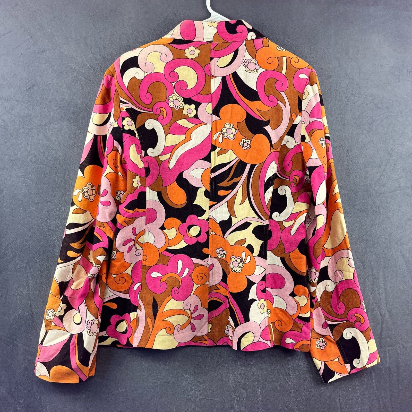 Other Silkland Linen Blazer Womens 10 Colorful Floral Abstract Art Size L / US 10 / IT 46 - 2 Thumbnail