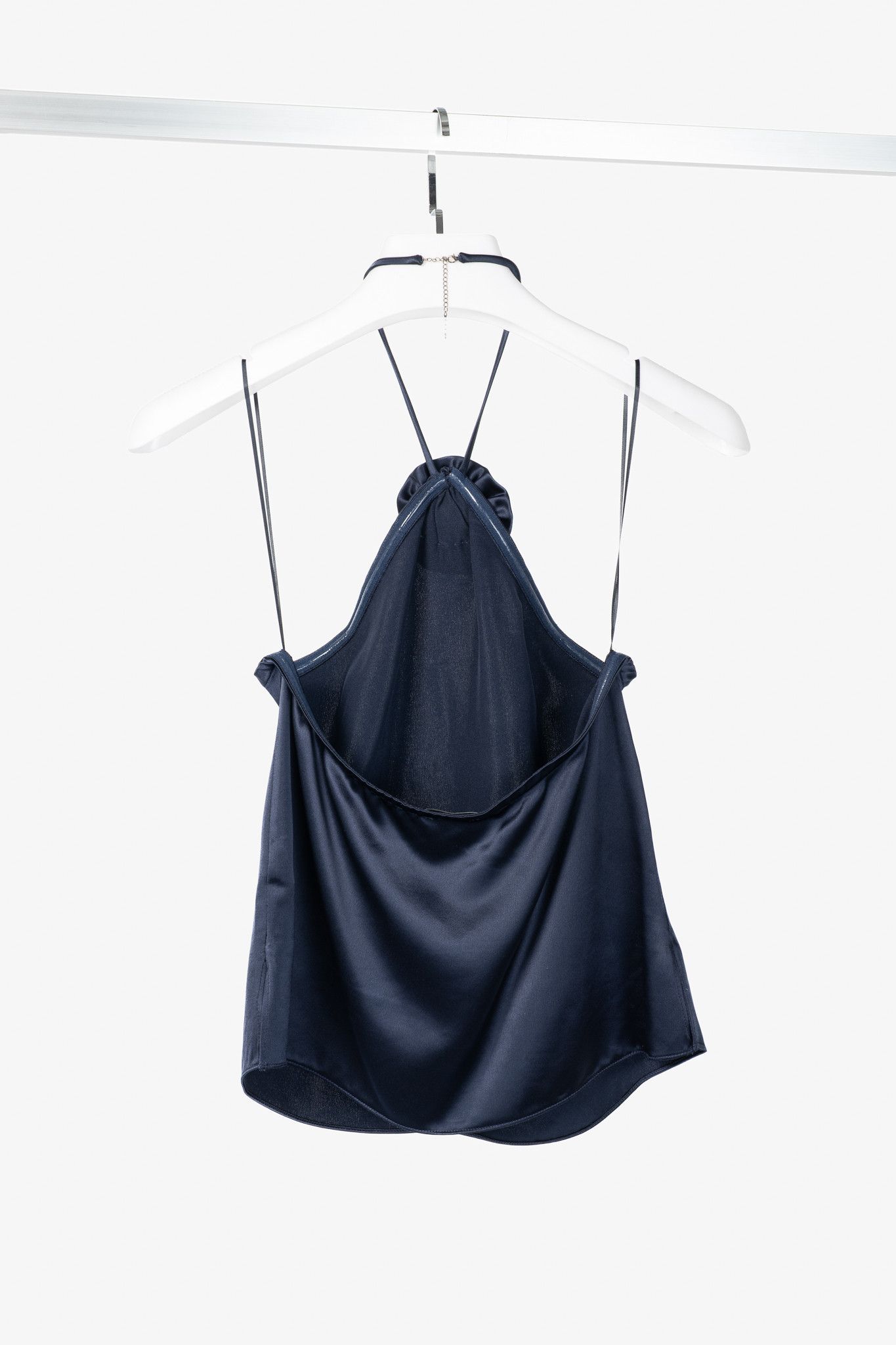 CAMI NYC CAMI NYC Thandar Storm Satin Rosette Halter Camisole Size XS / US 0-2 / IT 36-38 - 2 Thumbnail