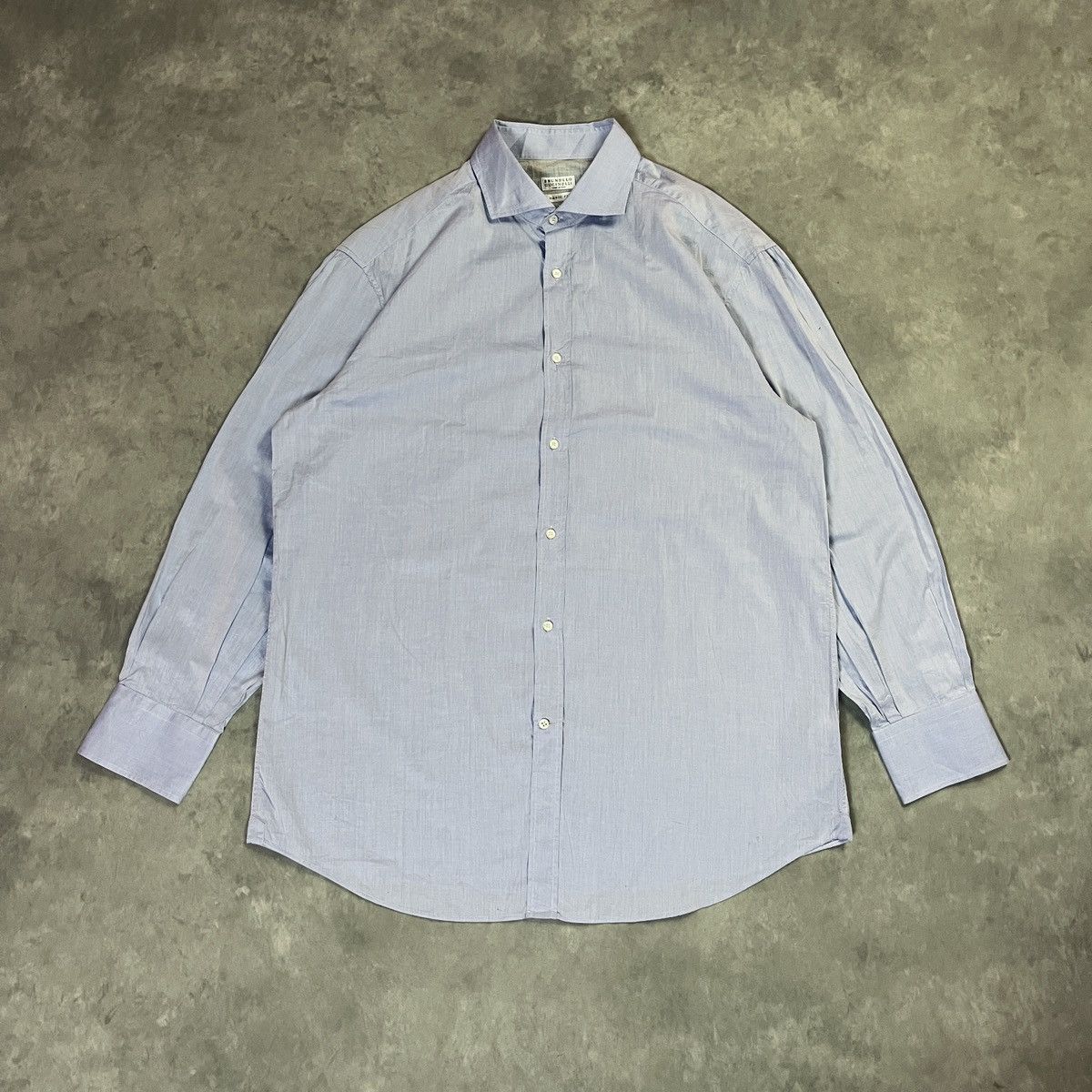 Brunello Cucinelli Brunello Cucinelli Italian Cotton Shirt Basic Fit Luxury Size US XXL / EU 58 / 5 - 1 Thumbnail