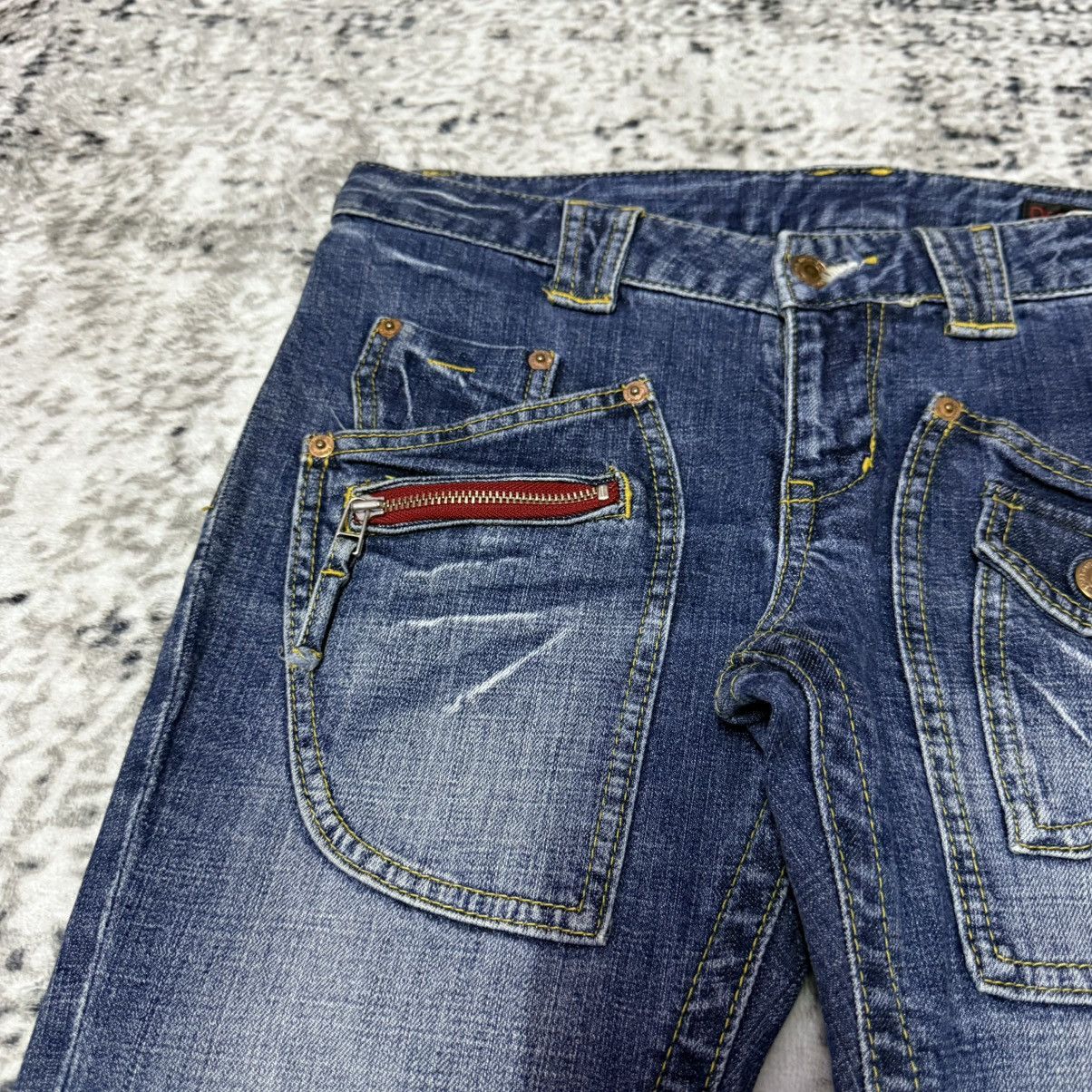 Japanese Brand Dear Heart Japan Bush Pocket Low Rise Flared Jeans Size 28" / US 6 / IT 42 - 5 Thumbnail