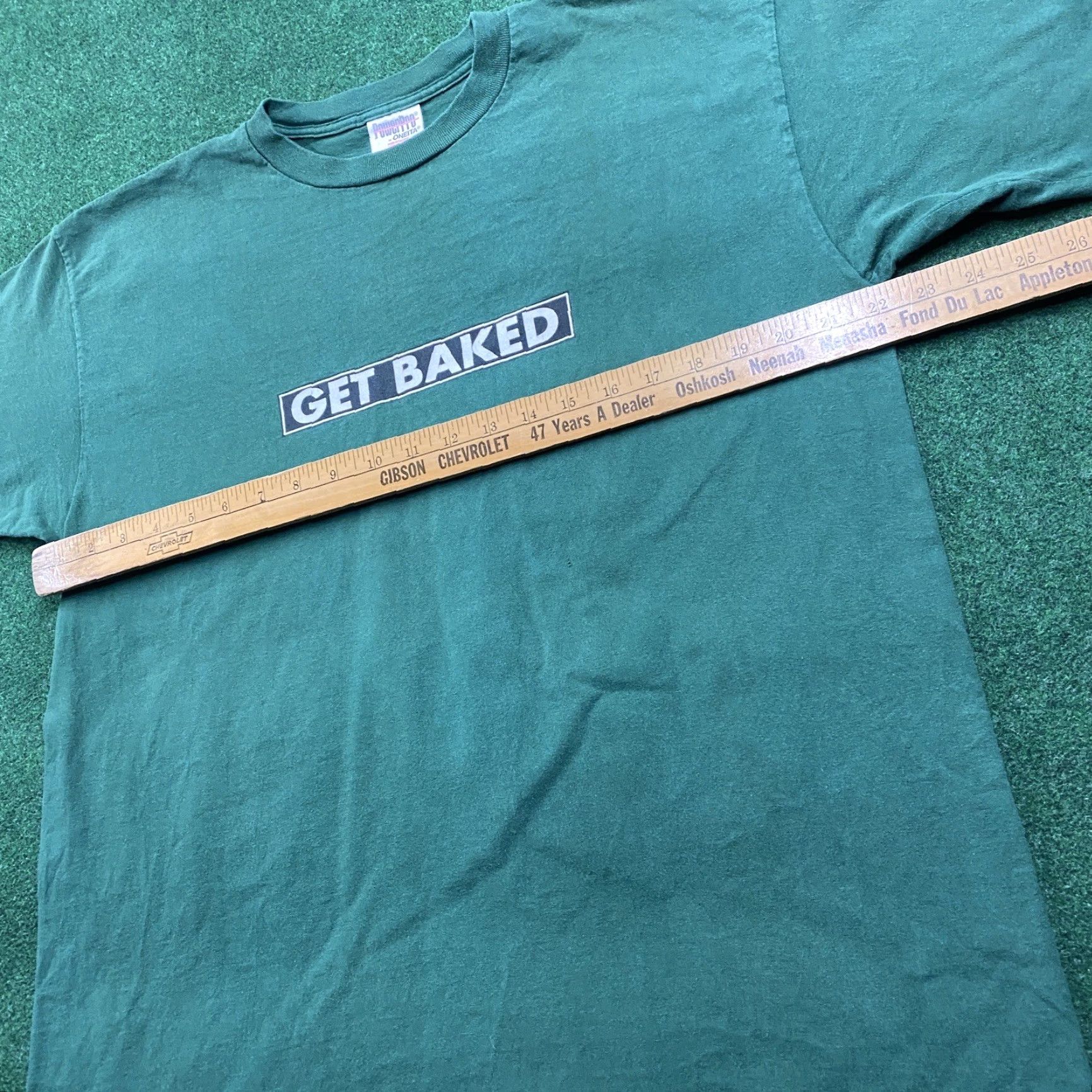 Vintage VINTAGE Jimmies Chicken Shack Shirt Mens XL Green 90S GET BAKED Punk Band Tee Size US XL / EU 56 / 4 - 7 Thumbnail